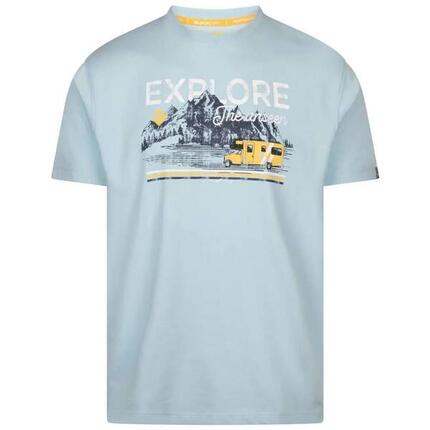 Heren Thelon Bedrukt Casual Tshirt (Moeras-Marl)