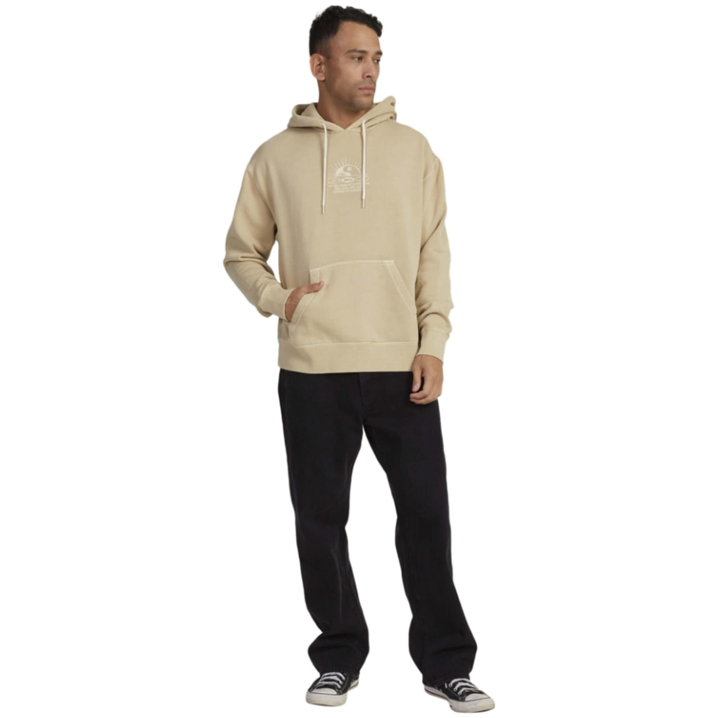 Felpa con cappuccio Rvca modello UVYFT00250-KHA per uomini 4/4