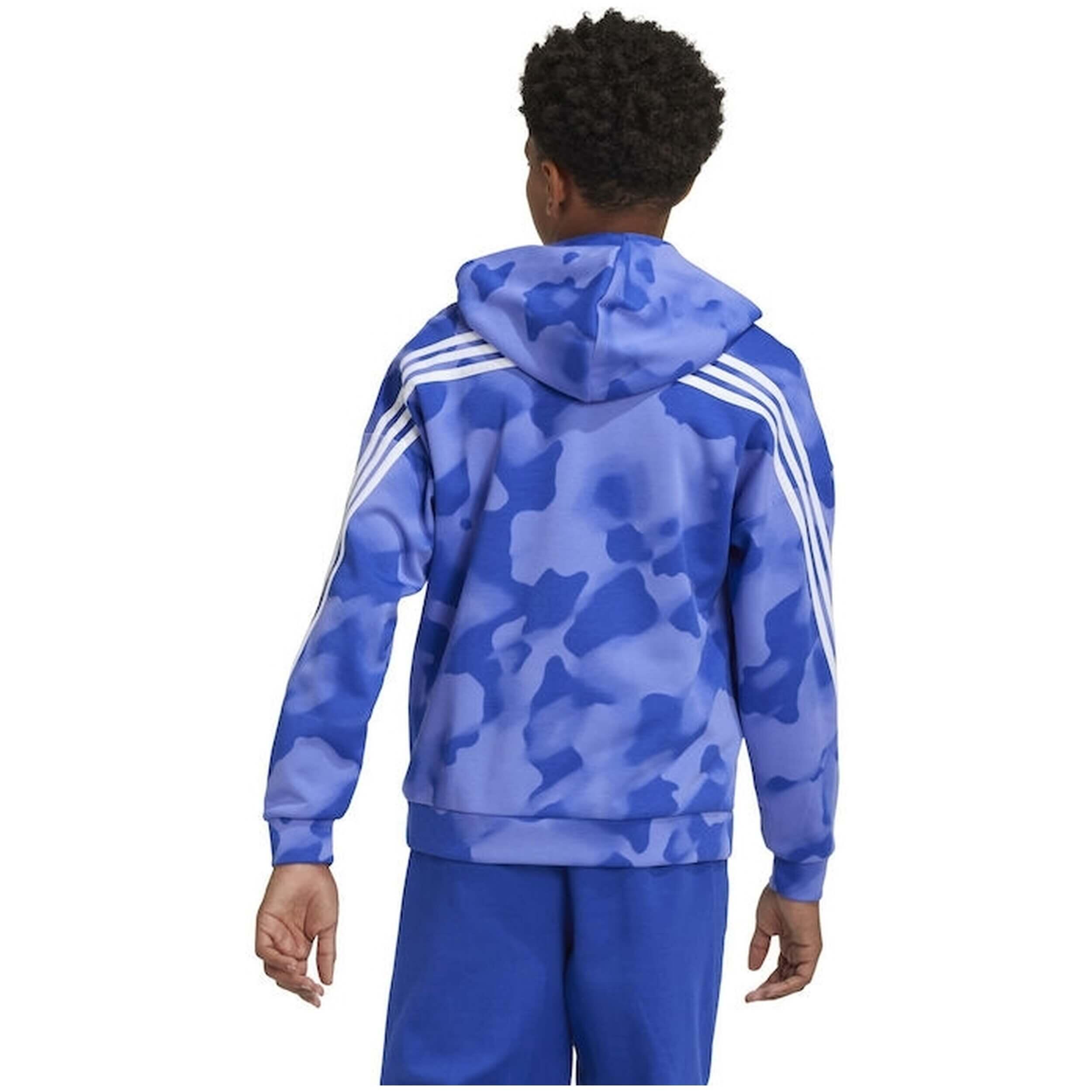 Felpa con cappuccio Adidas modello IX3634 per unisex ragazzi 3/4