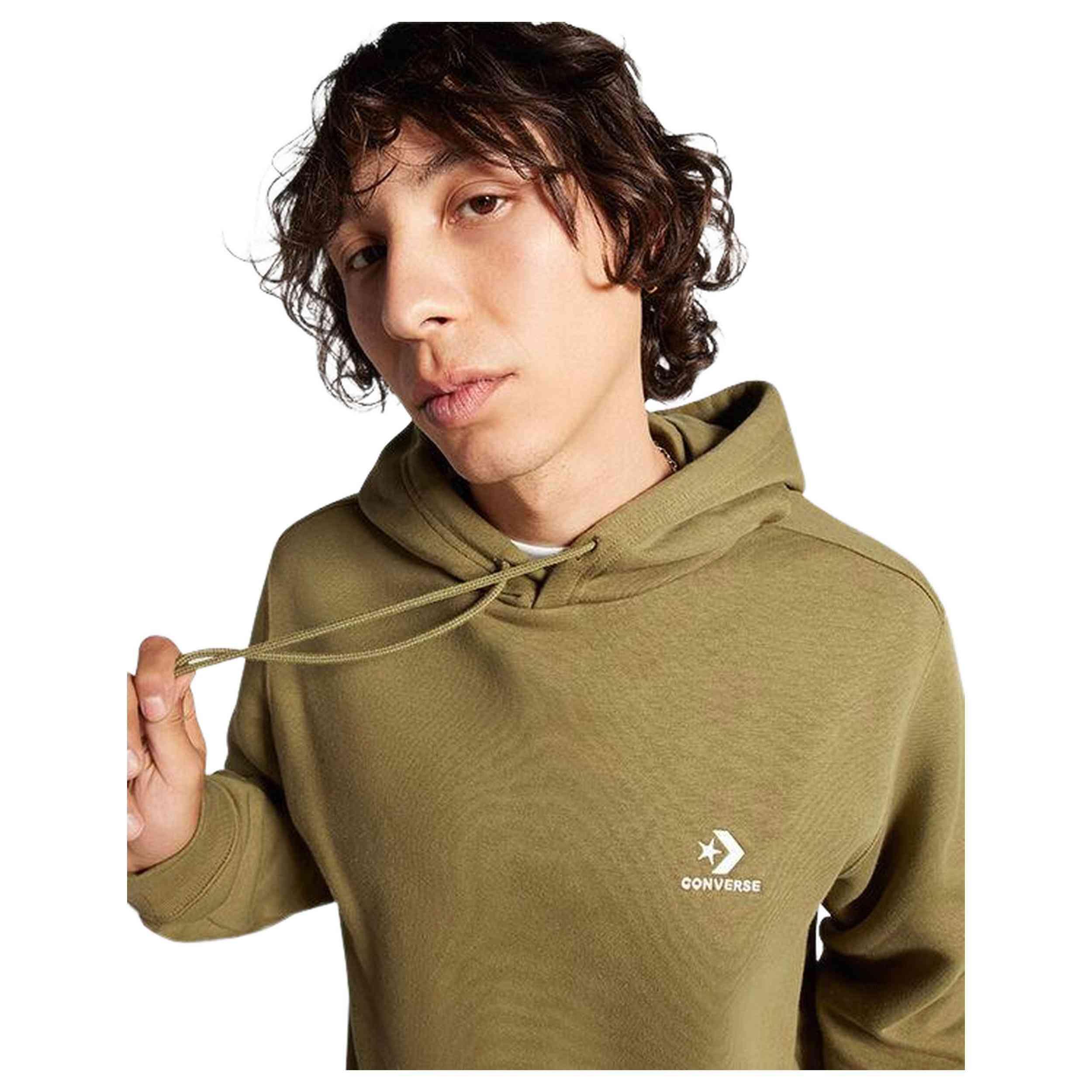 Felpa con cappuccio Converse modello 10024509-A23 per uomini 4/5