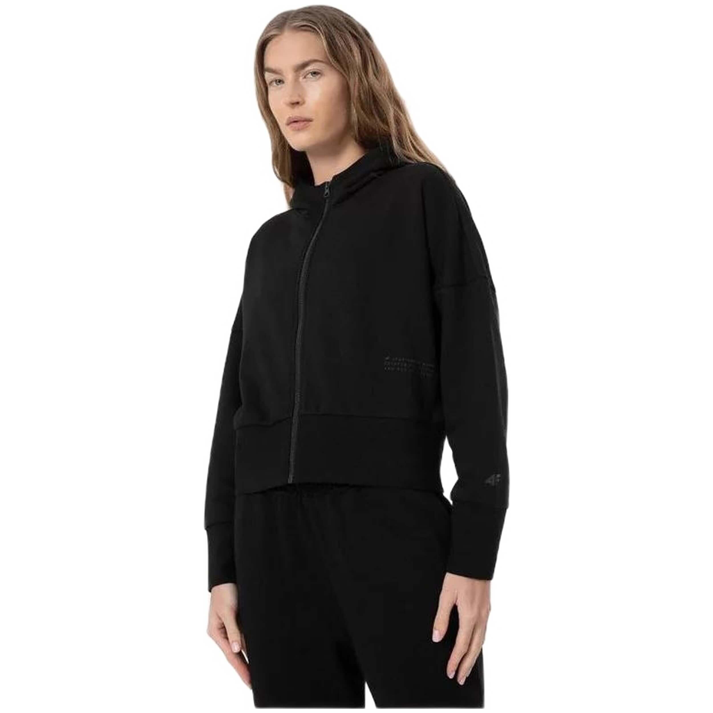 Felpa con cappuccio 4f Crop Top per donne 3/4