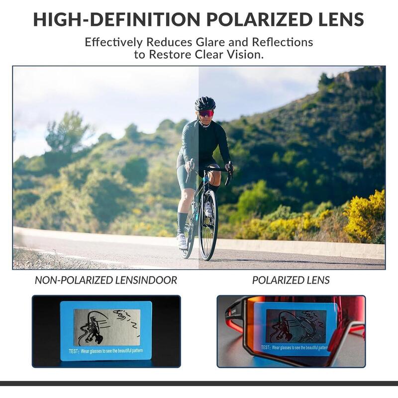 Ochelari de soare biciclete polarizați UV400 alb