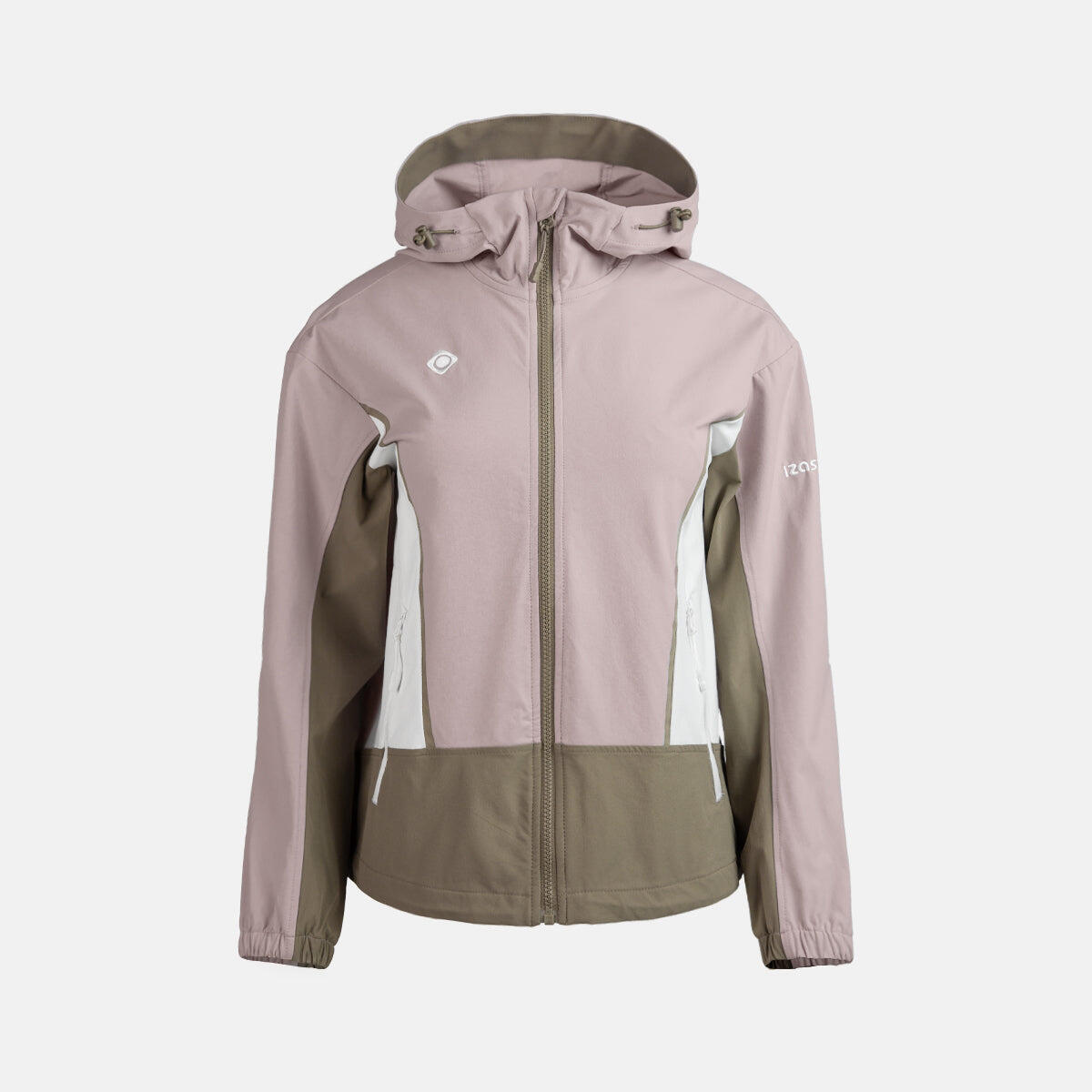 Izas - Veste Légère Venecia - Capuche, Ceinture Et Poches Zippées Ajustables - Coupe-pluie - Beige|kaki|rose - 48 Xl - Decathlon