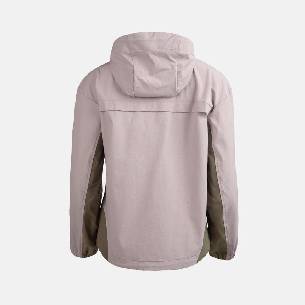 Veste en maille polaire, col montant, capuche, poches zippées, marine