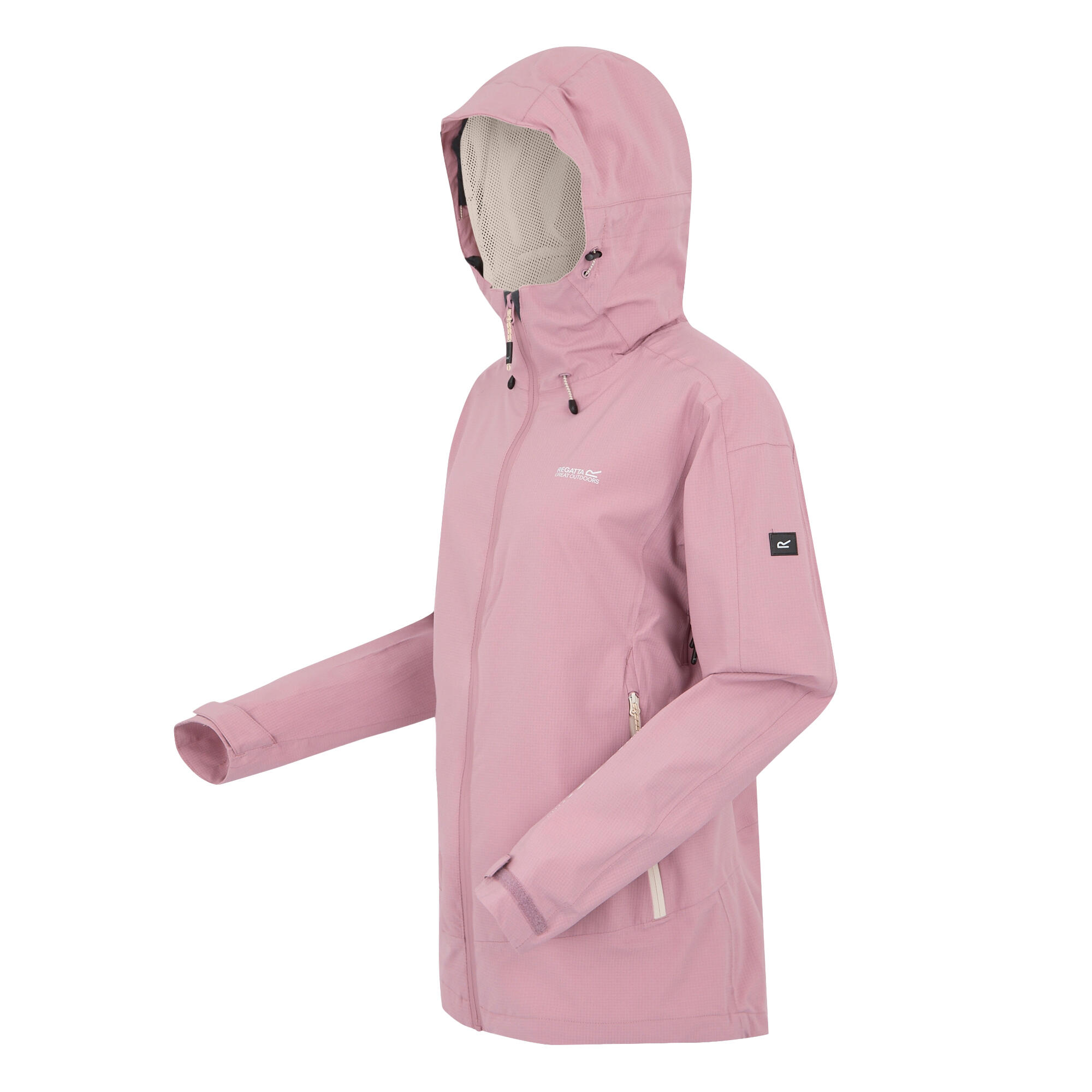 Womens/Ladies Okara Waterproof Jacket (Lilas/Light Vanilla) 3/4