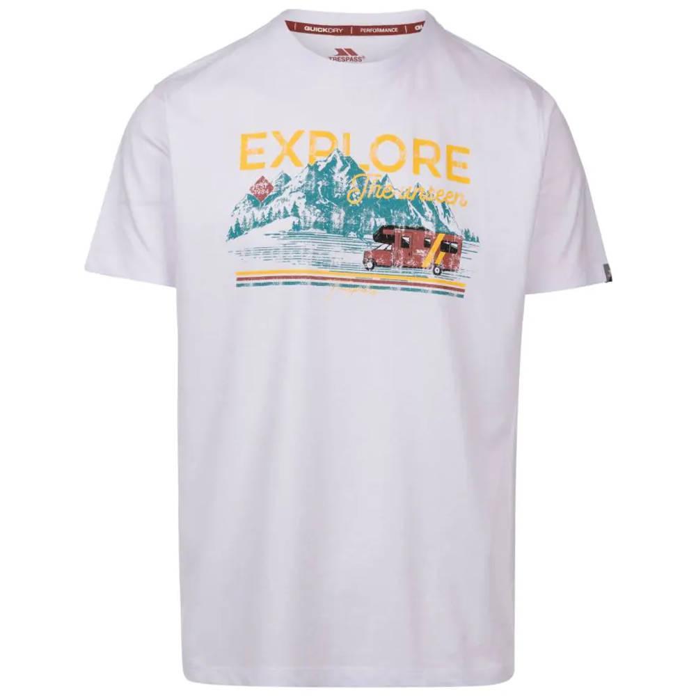 Mens Thelon Printed Casual TShirt (White)