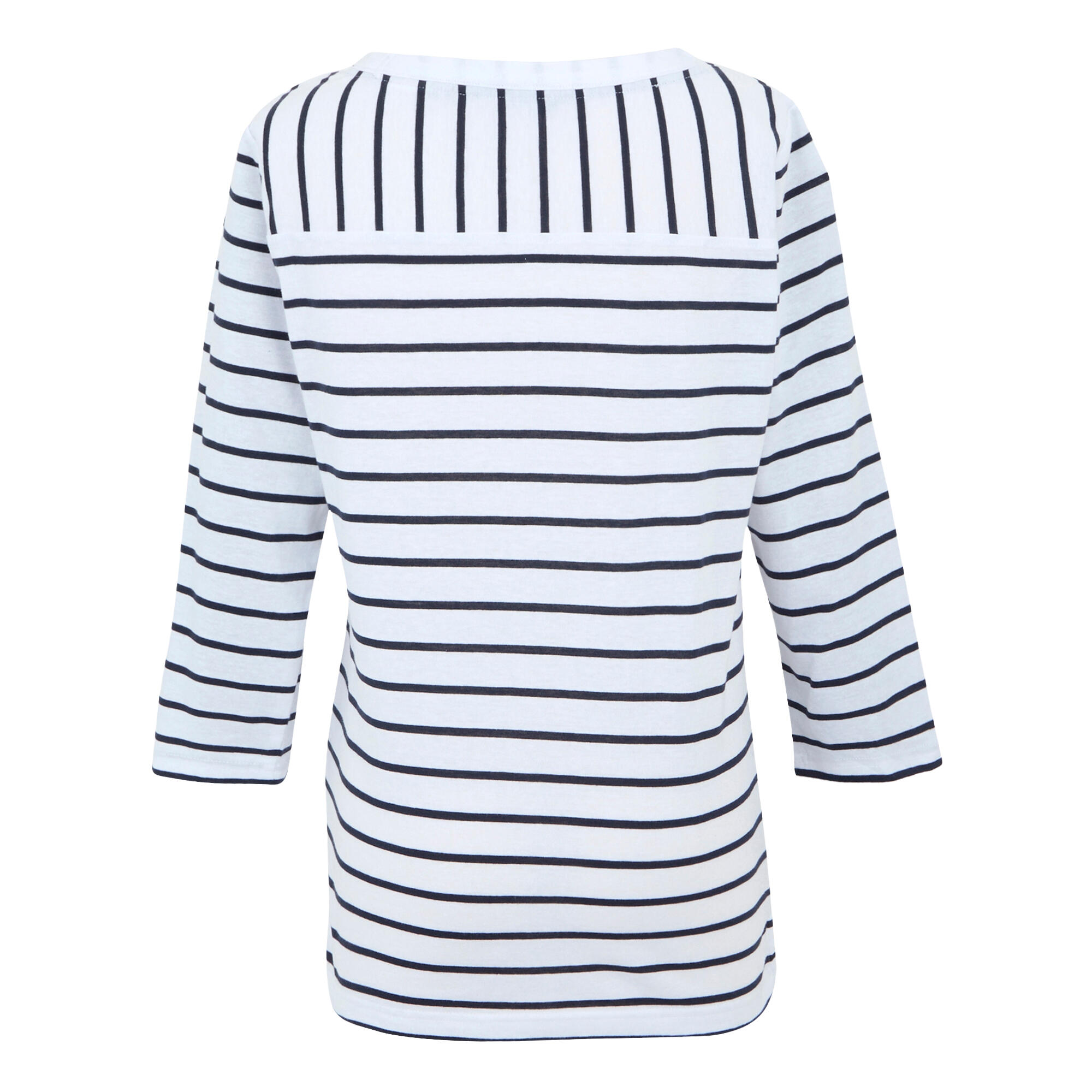 Tshirt Motif/style Rayé BAYLETTE Femme (Blanc / Bleu Marine) 2/5