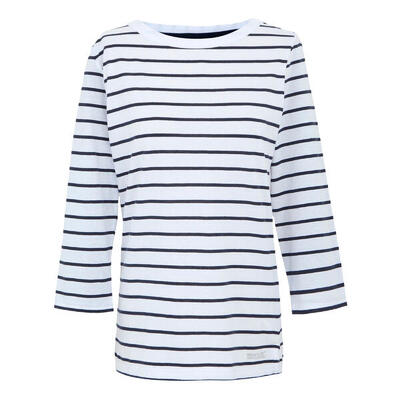 Maglietta A Strisce Donna Regatta Baylette II Pink Fusion Bianco