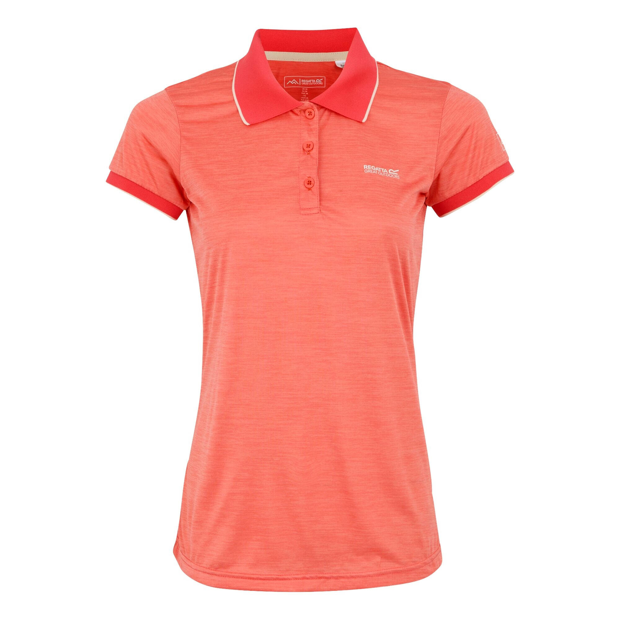 REGATTA Dames Remex II Polo Hals TShirt (Perzikbloesem)