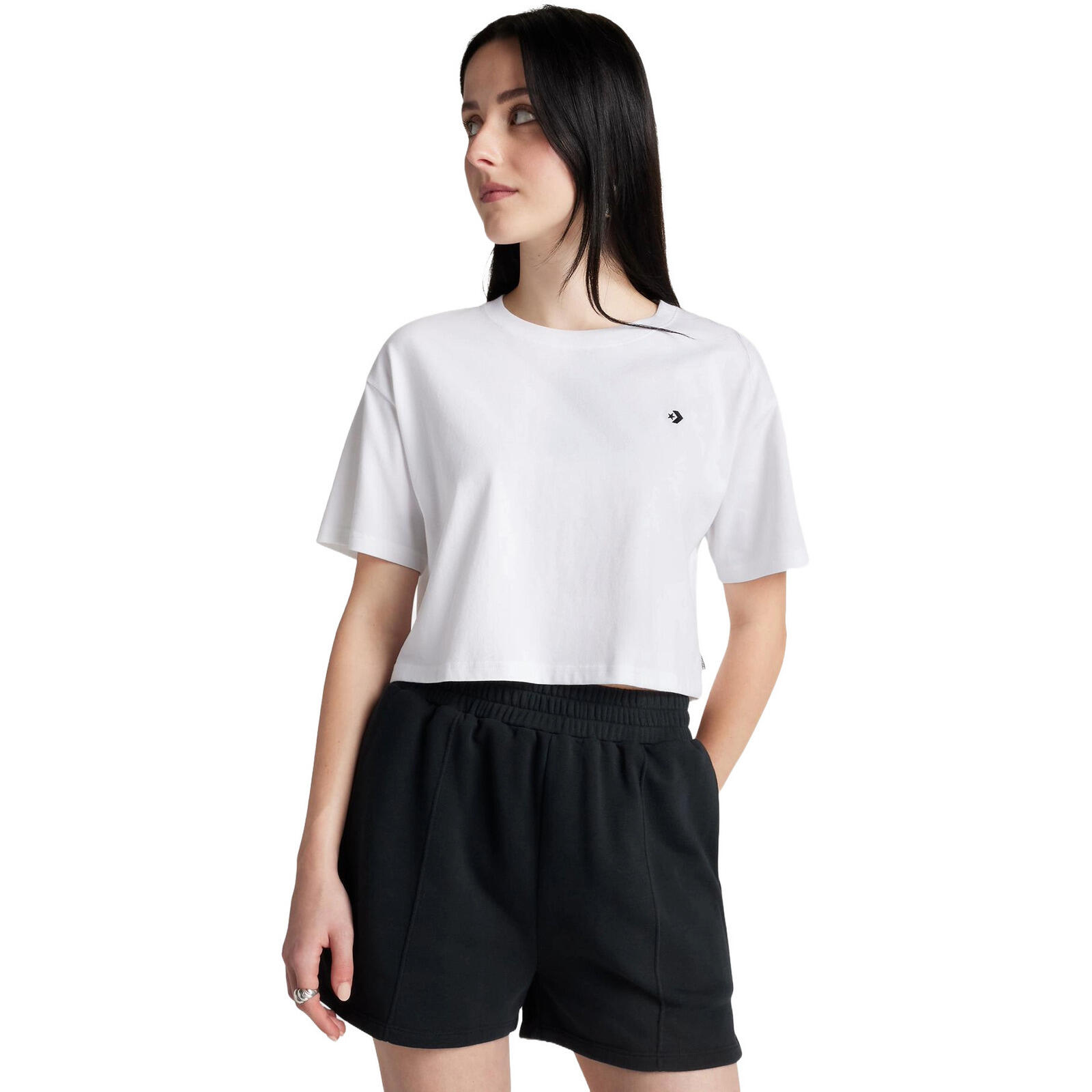 T-shirt converse sporty boxy t-shirt, branco, mulheres