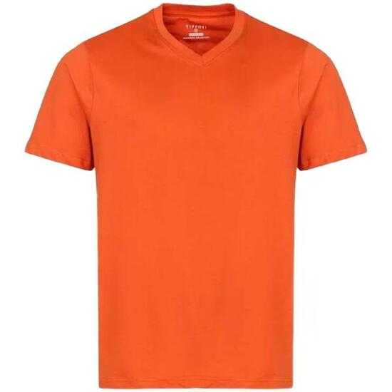 Camiseta de manga corta Tiffosi modelo 10043678-NARANJA para hombre