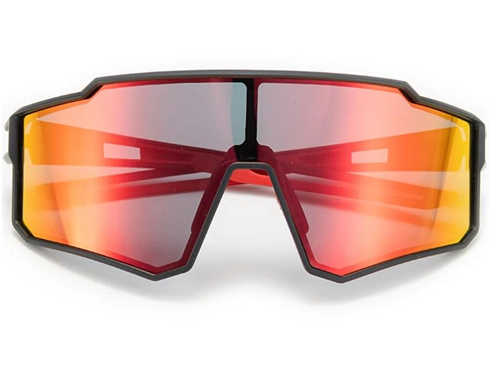 Polarisierte Sport-Fahrradbrille, Schwarz/Rot 2/3
