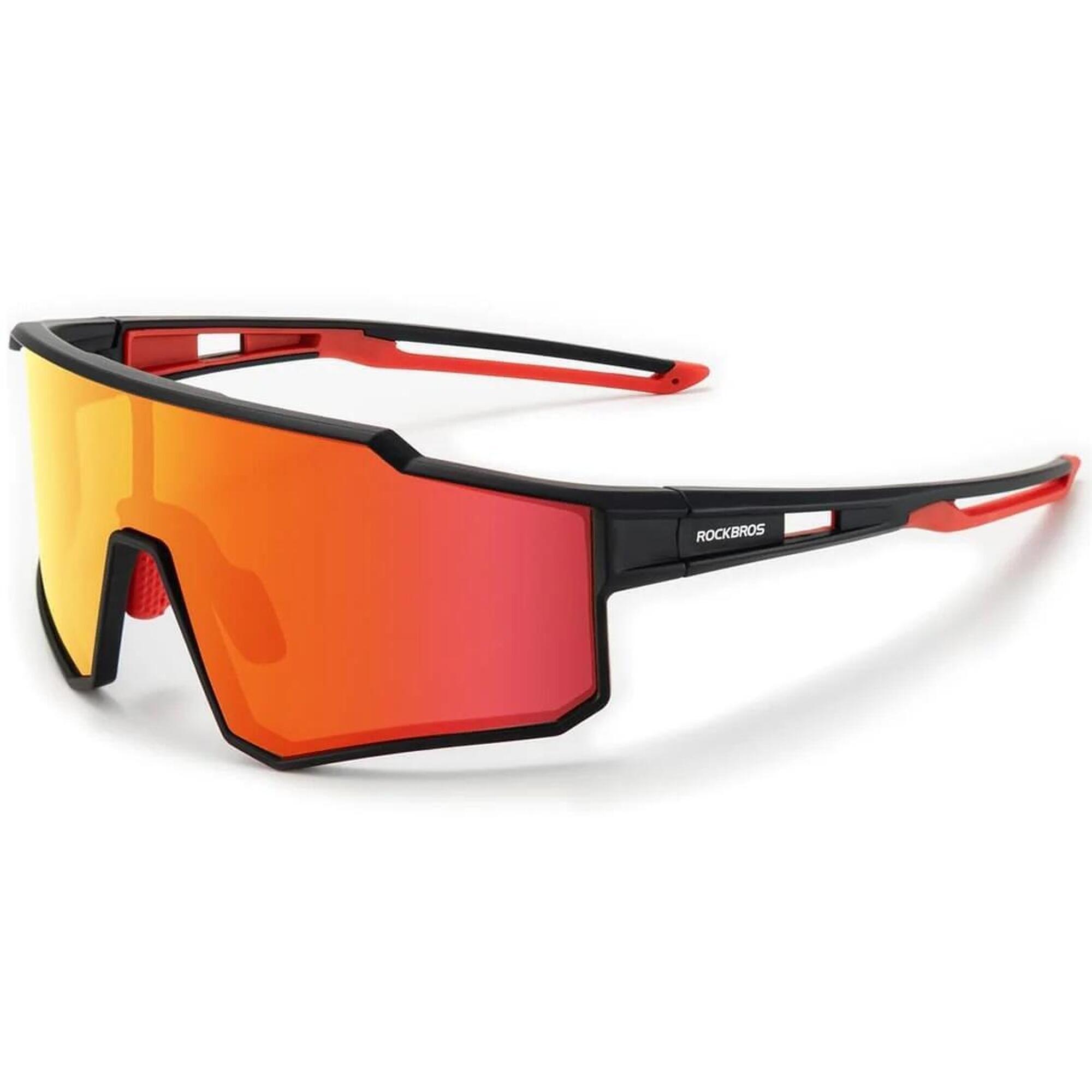 Rockbros - Lunettes De Cyclisme De Sport Polarisées, Noir/rouge - Lunettes De Soleil - Noir - No Size - Decathlon