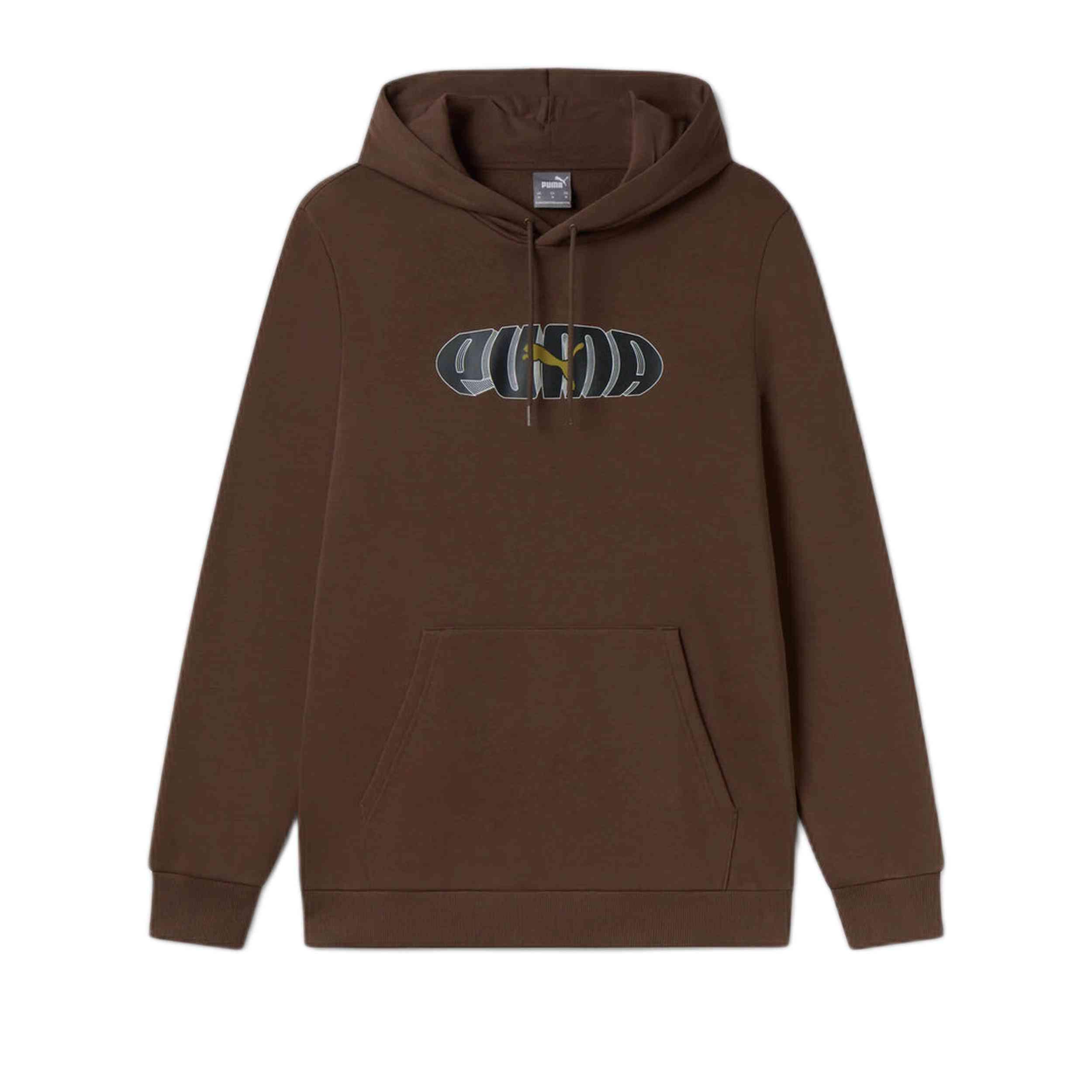 Felpa con cappuccio Puma Ess+ Graphic per uomini 1/2