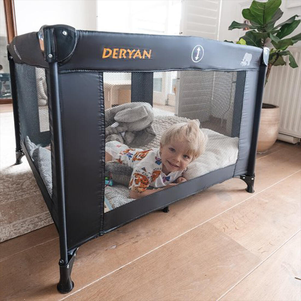 Deryan Laufstall – Klappbarer Laufstall – 100x100 cm – Schwarz 3/7