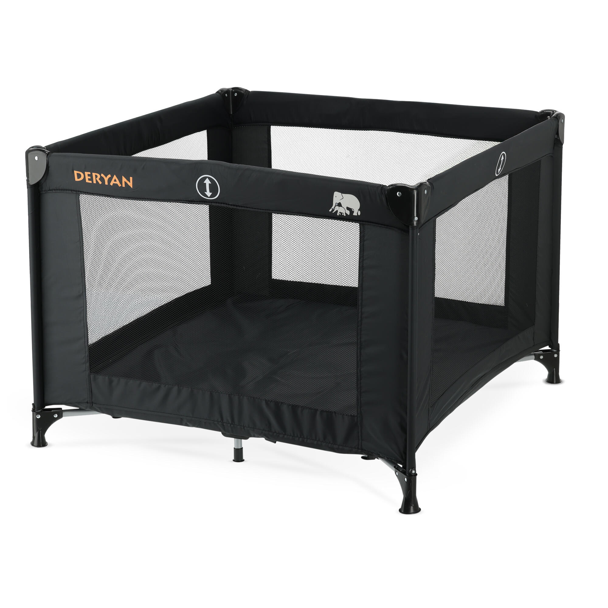 Deryan Laufstall – Klappbarer Laufstall – 100x100 cm – Schwarz 7/7
