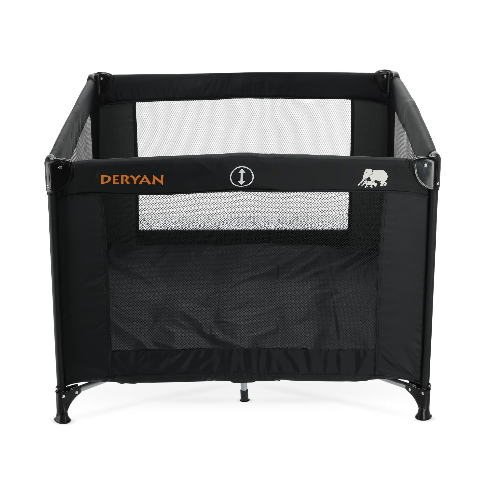Deryan Laufstall – Klappbarer Laufstall – 100x100 cm – Schwarz 6/7