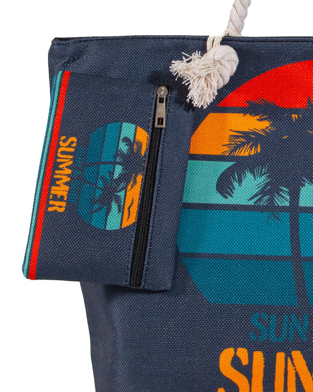 BEDRUKTE STRANDTAS MET ZOMERBEURTJE 3/4