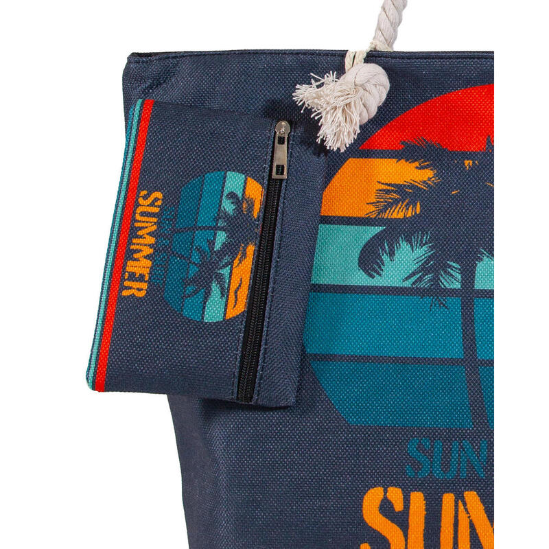 SAC DE PLAGE IMPRIMÉ AVEC SAC À MAIN D'ÉTÉ