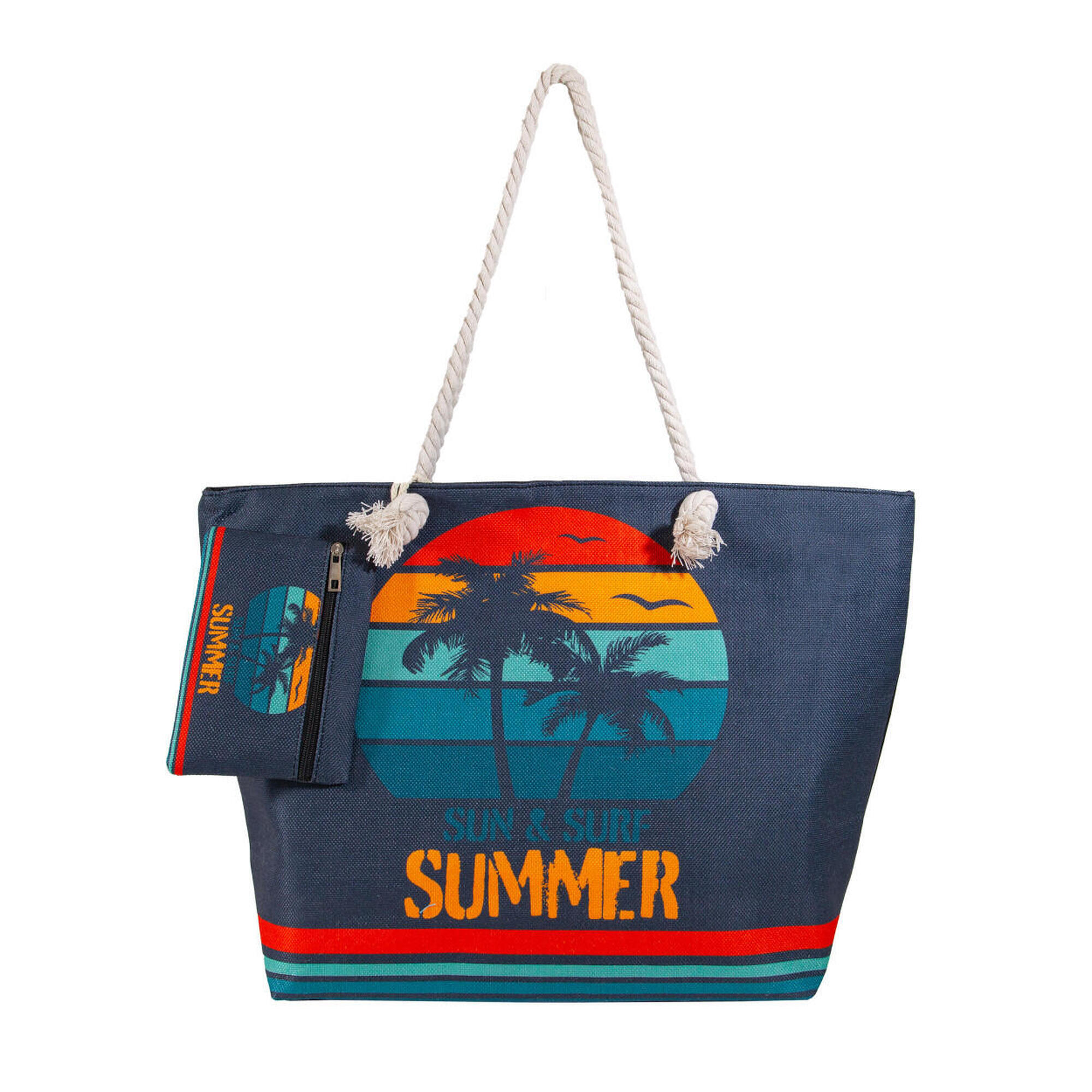 BOLSA DE PRAIA ESTAMPADA COM BOLSA DE VERÃO