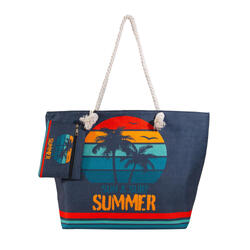 SAC DE PLAGE IMPRIMÉ AVEC SAC À MAIN D'ÉTÉ