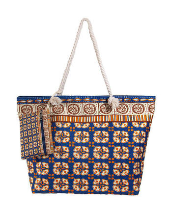 SAC DE PLAGE IMPRIMÉ AVEC PORTE-MONNAIE INDIA