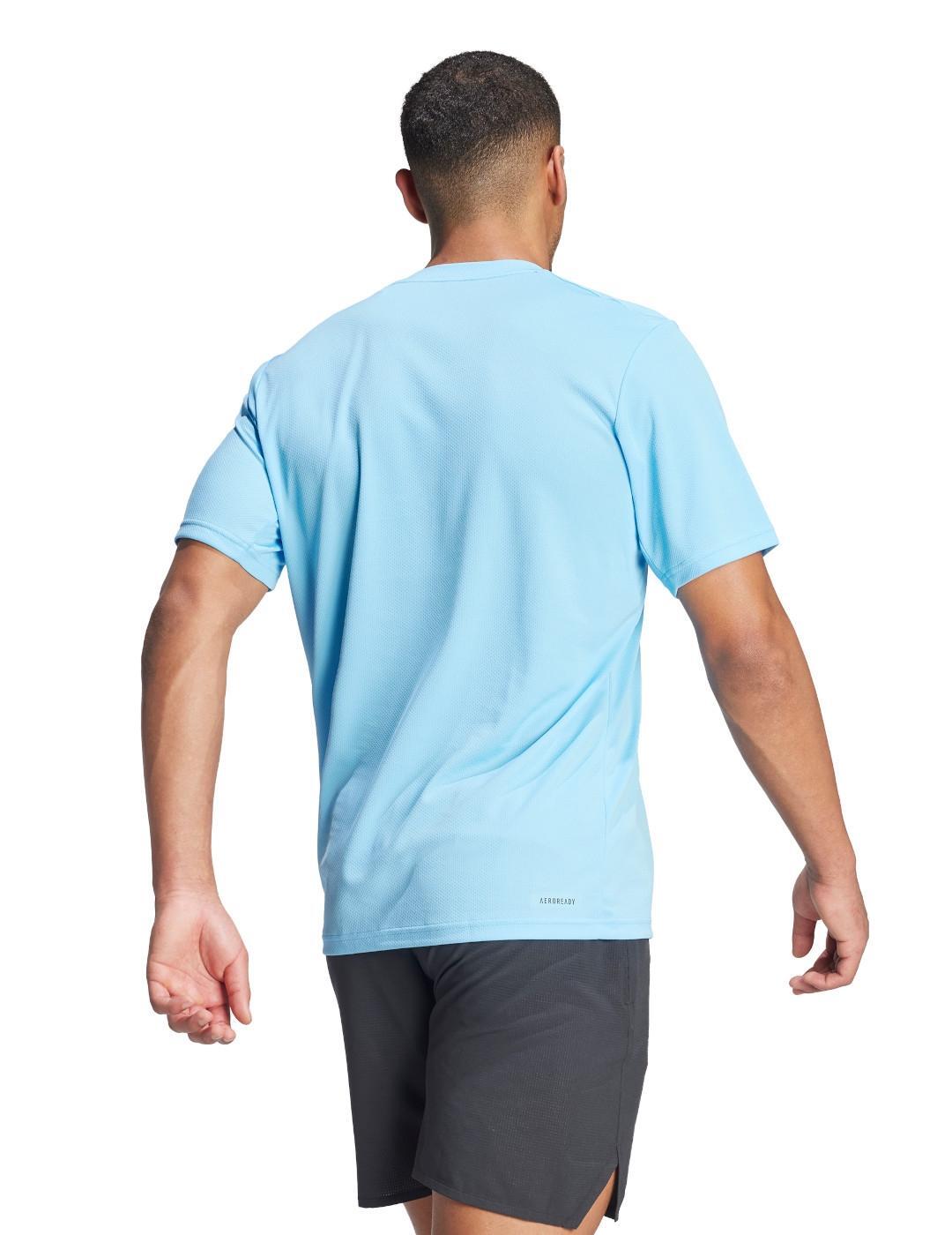 T-shirt pour homme Adidas tr-es bleue. 3/5