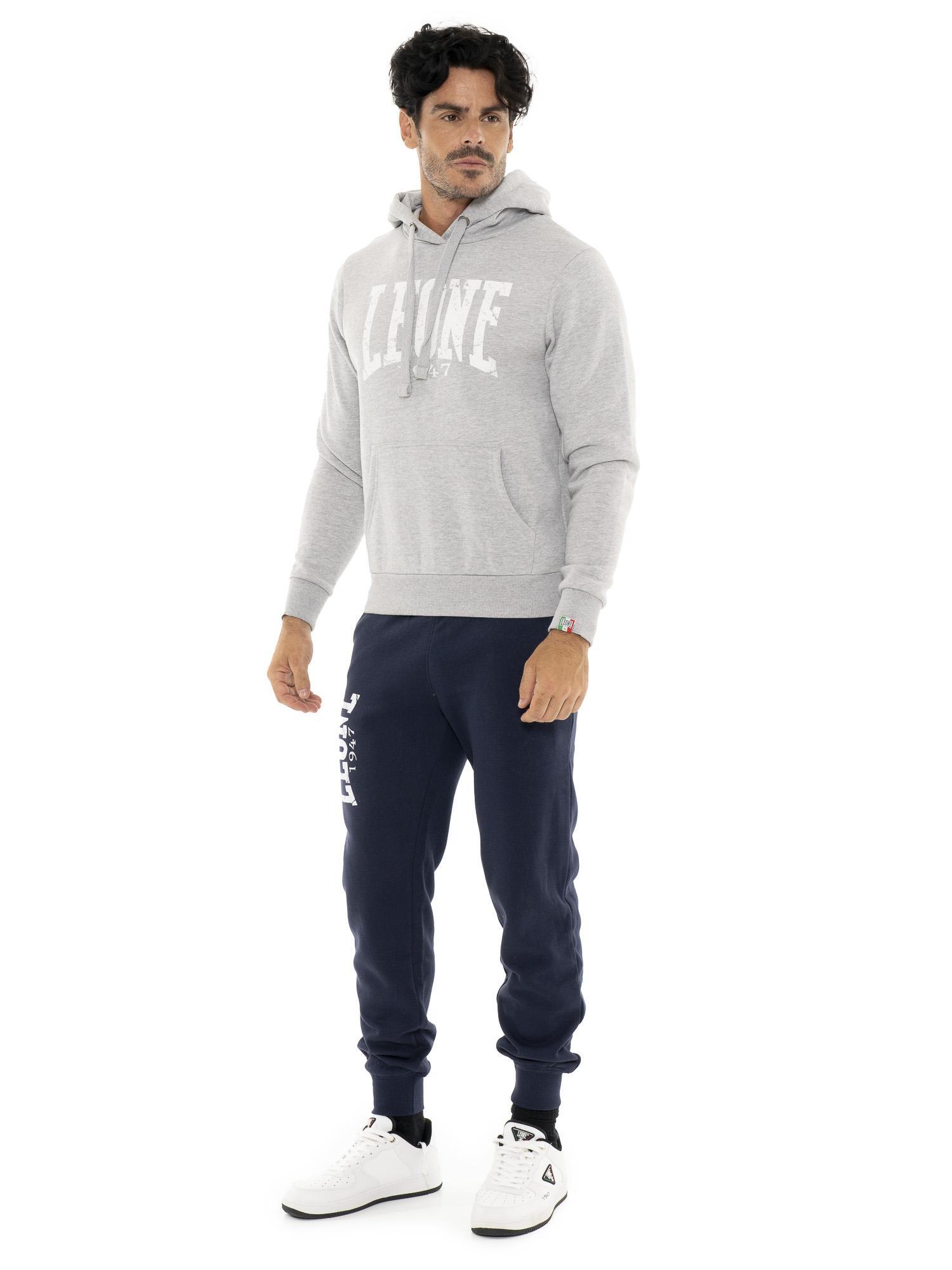 Fato de treino escovado de inverno masculino Leone Basic Vintage com capuz 2/7