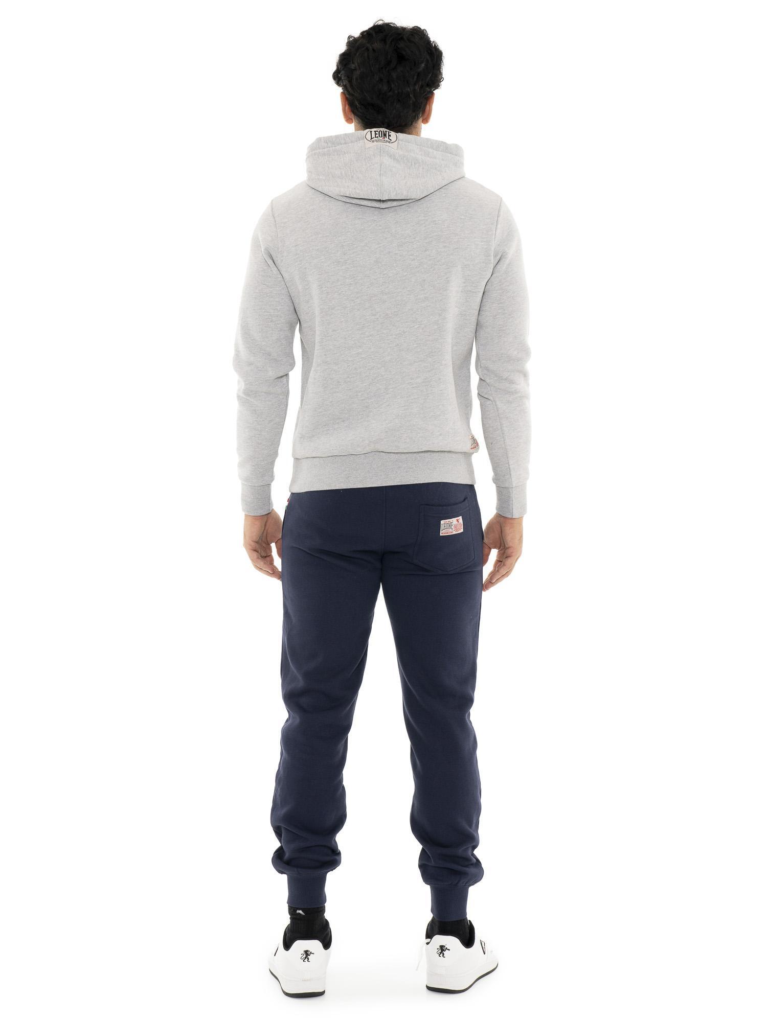 Fato de treino escovado de inverno masculino Leone Basic Vintage com capuz 4/7