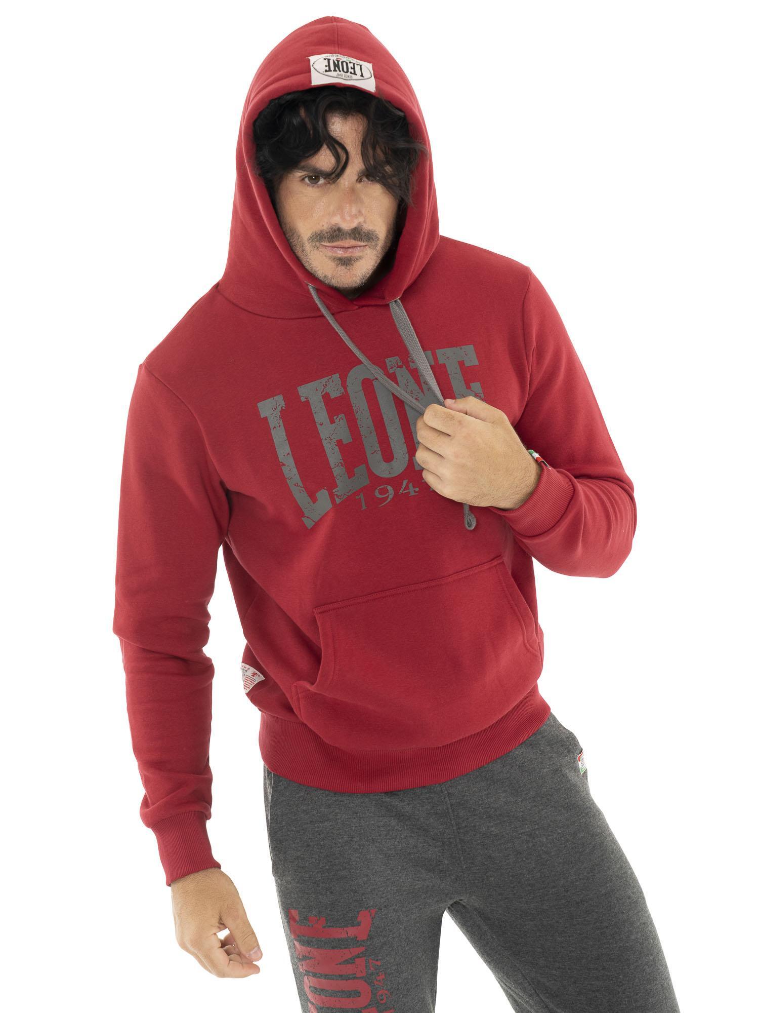 Fato de treino escovado de inverno masculino Leone Basic Vintage com capuz 5/7