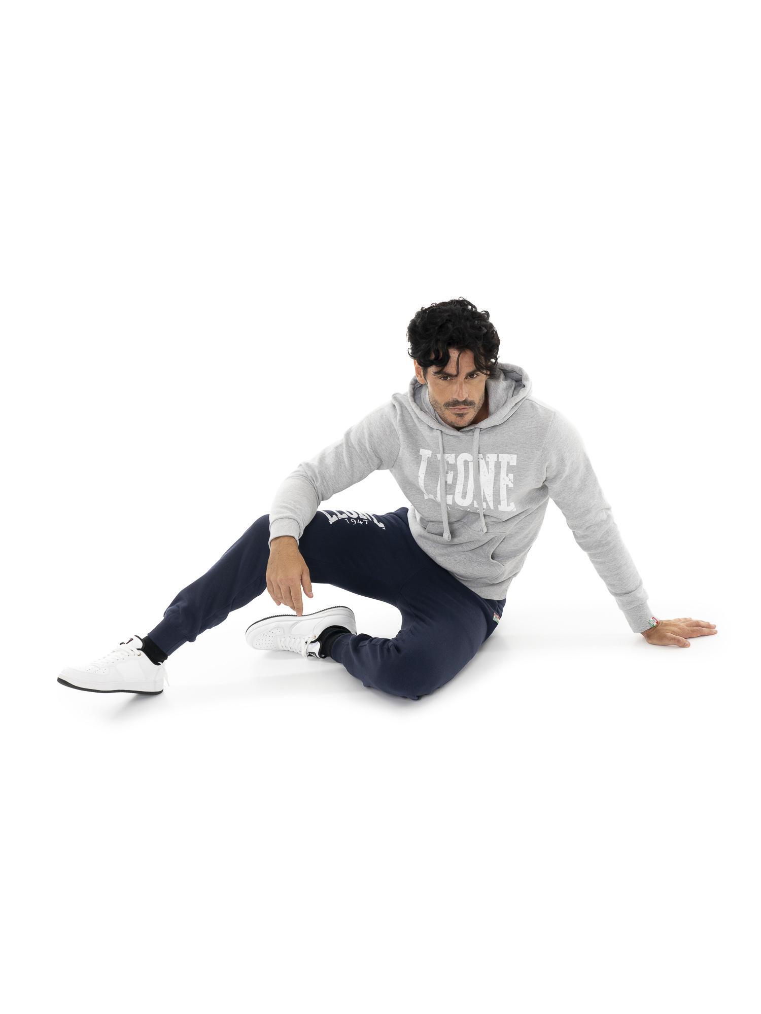 Fato de treino escovado de inverno masculino Leone Basic Vintage com capuz 5/7