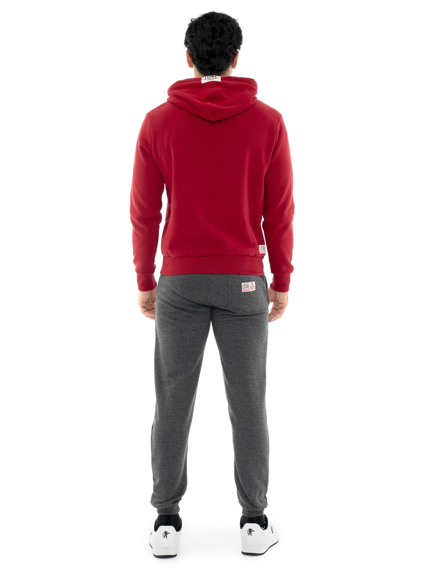 Fato de treino escovado de inverno masculino Leone Basic Vintage com capuz 4/7
