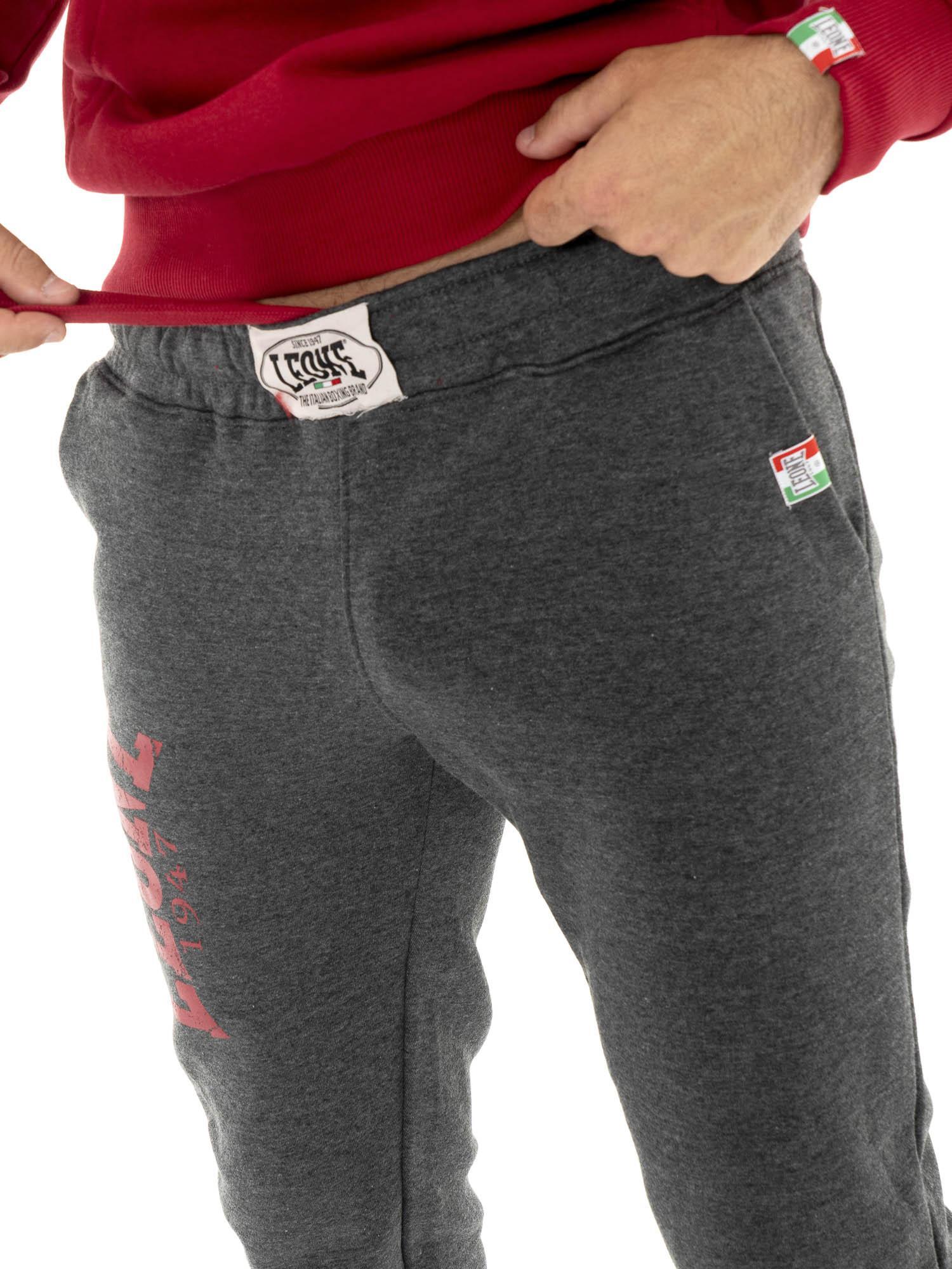 Fato de treino escovado de inverno masculino Leone Basic Vintage com capuz 3/7