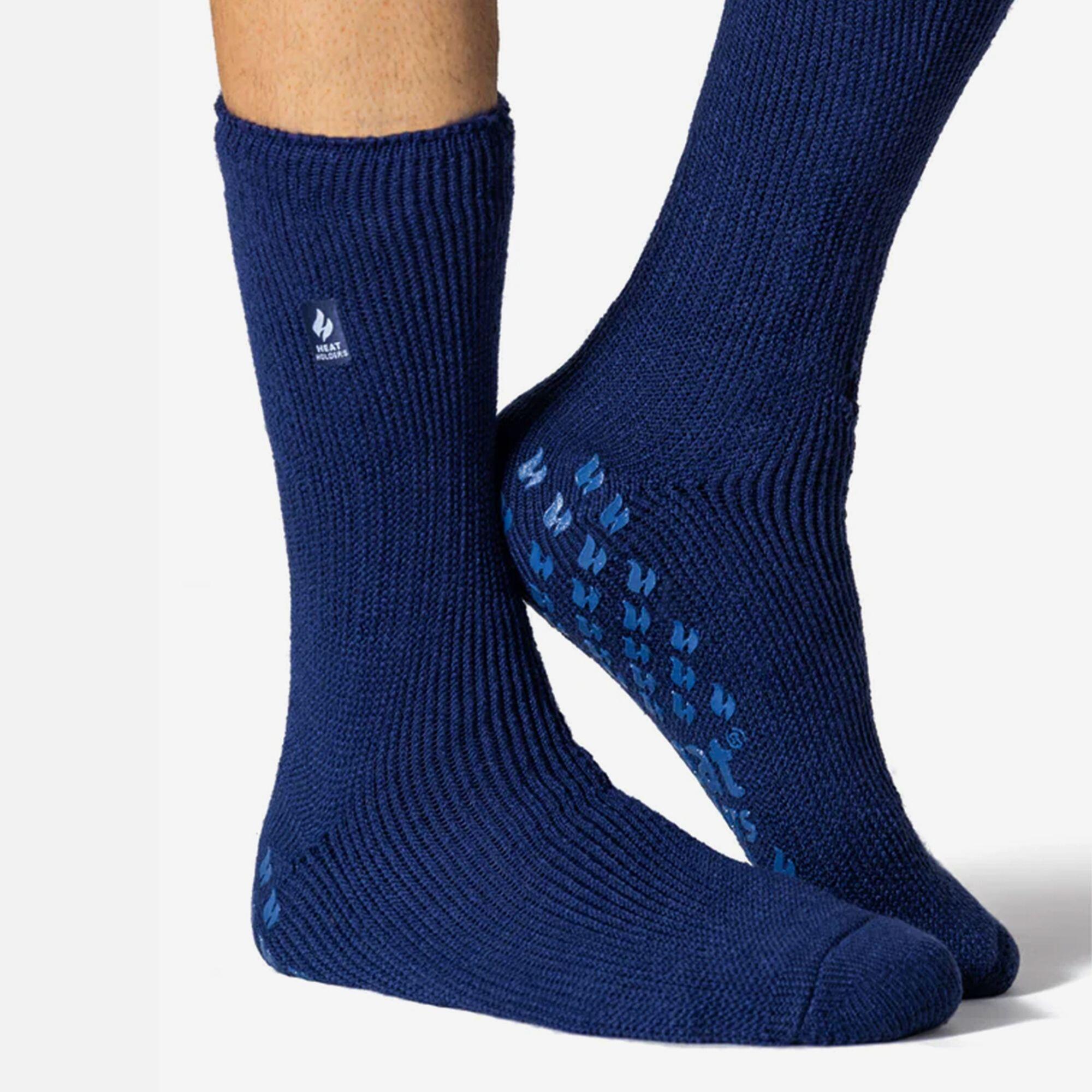 Mens Winter Non Slip Thermal Slipper Socks with Grips 5/5