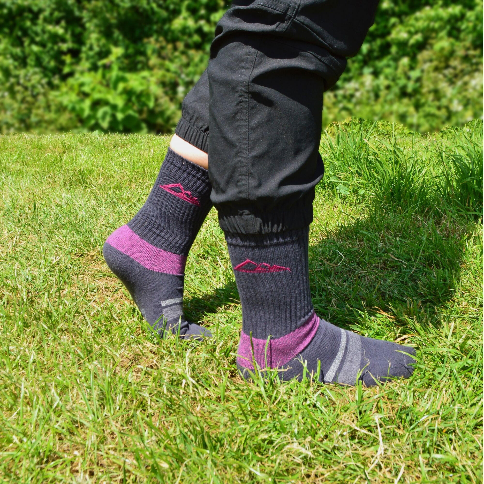 3 Pack Ladies Anti Blister Cotton Hiking Socks with Padded Sole 4/6