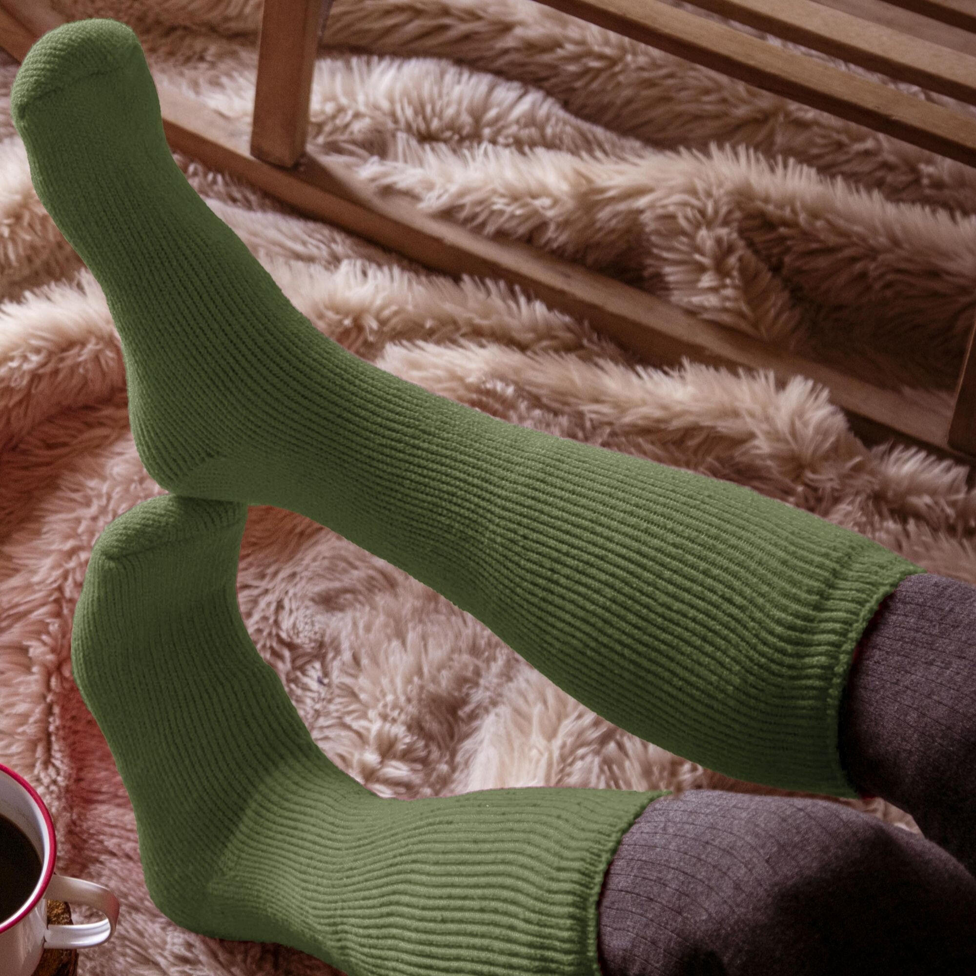 Ladies Extra Long Thick Winter Warm Knee High Thermal Socks 4/6