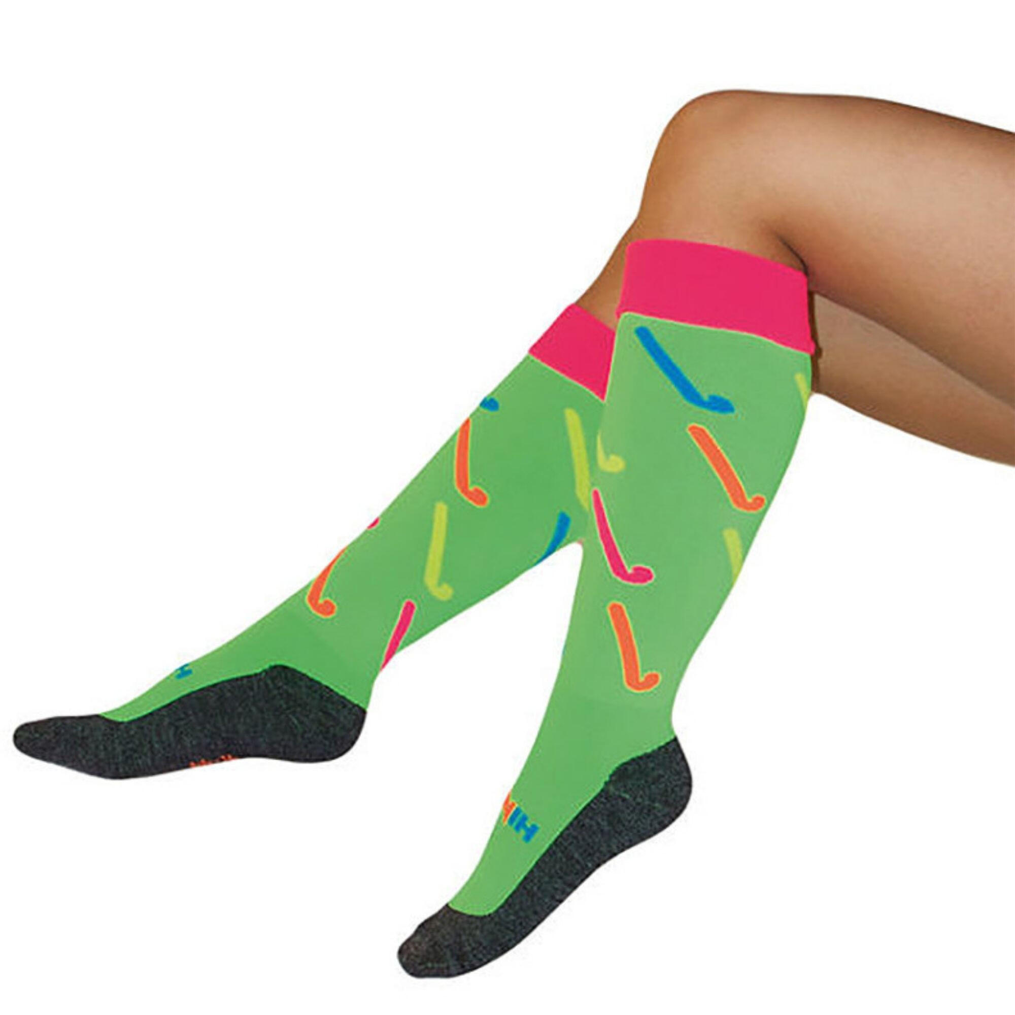 1 Pack Kids Knee High Hockey Socks with Hockey Stick Designs 5/5