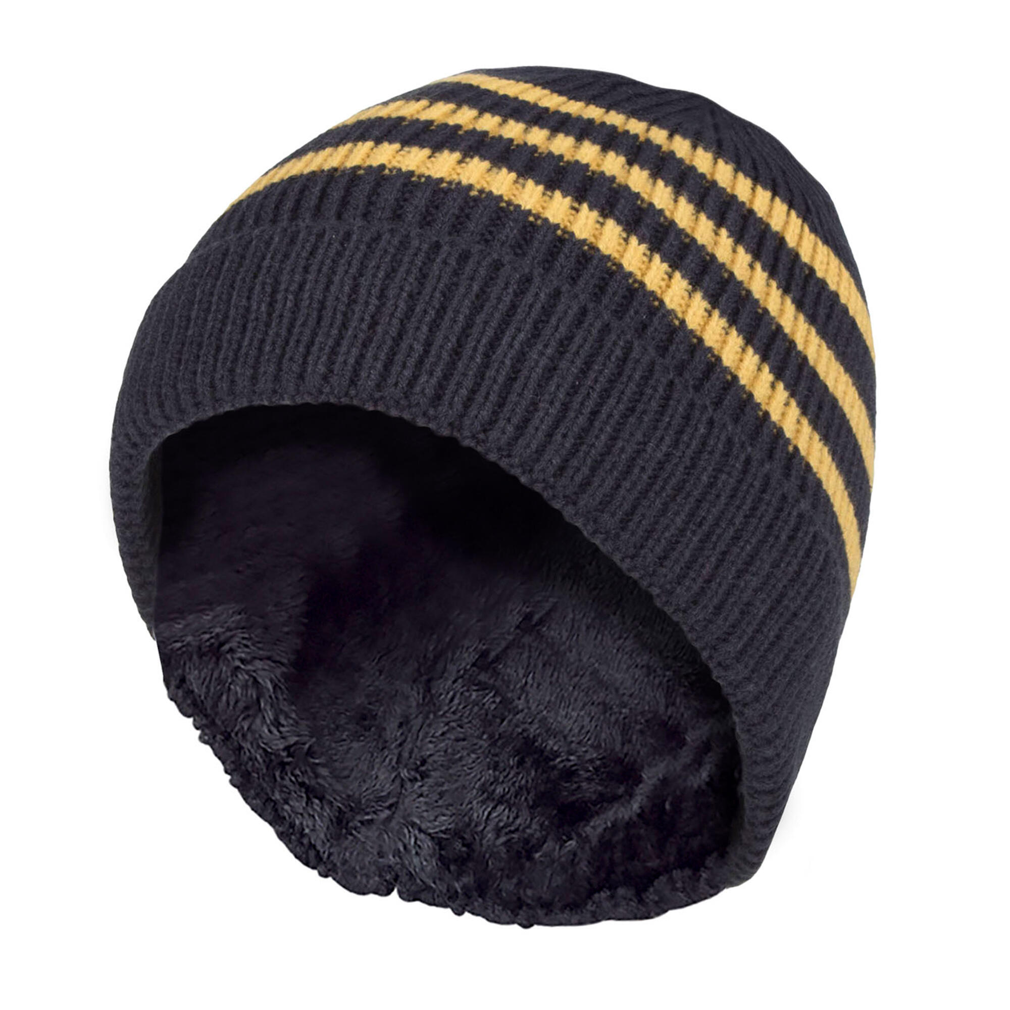 HEAT HOLDERS Boys Ribbed Knit Thermal Winter Hat with Drop Neck
