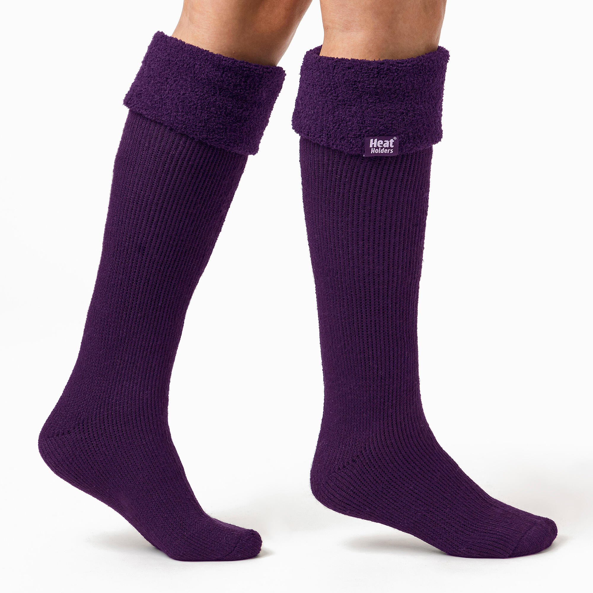 Ladies Thick Extra Long Knee High Thermal Wellington Boot Socks 4/5