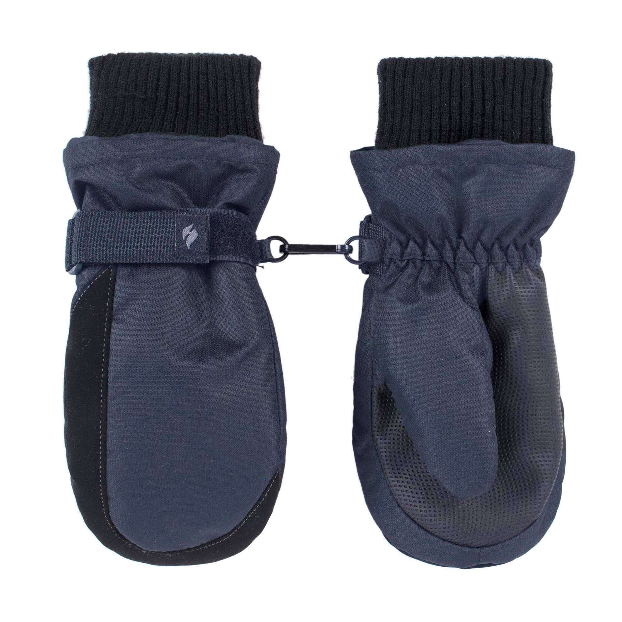 Childrens Soft Shell Winter Fleece Lined Waterproof Thermal Snow Ski Mittens 3/4