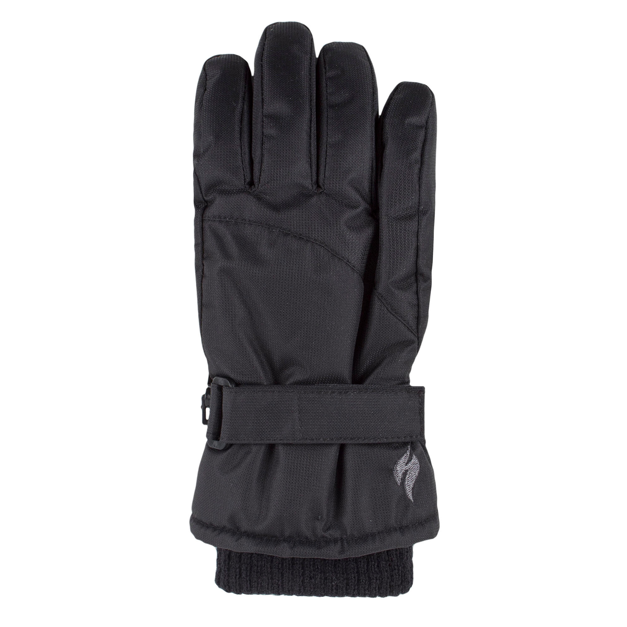 Childrens Black Winter Fleece Lined Waterproof Thermal Snow Ski Gloves 4/4