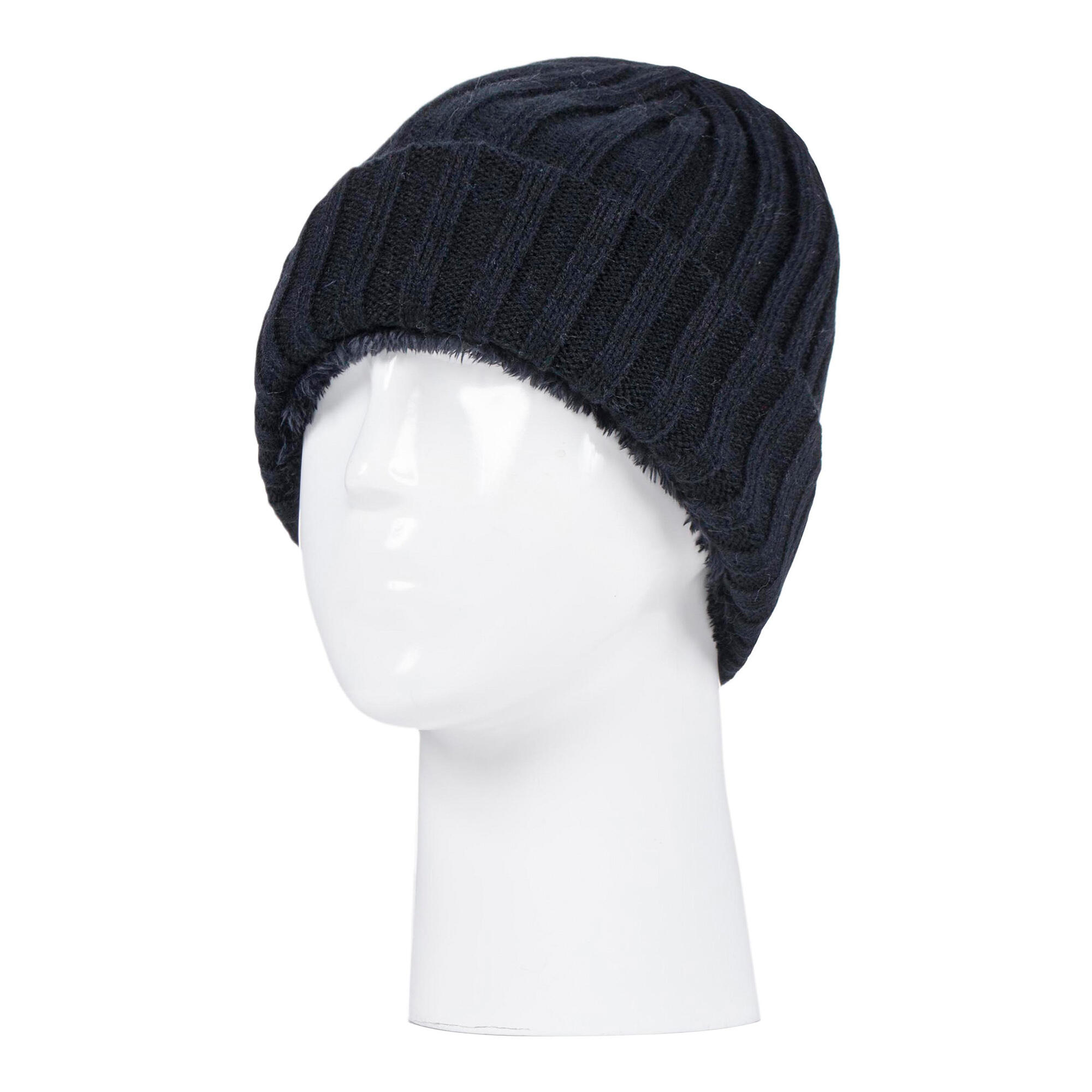 Boys Every Day Casual Wear Ribbed Turnover Winter Hat for Kids 3/4