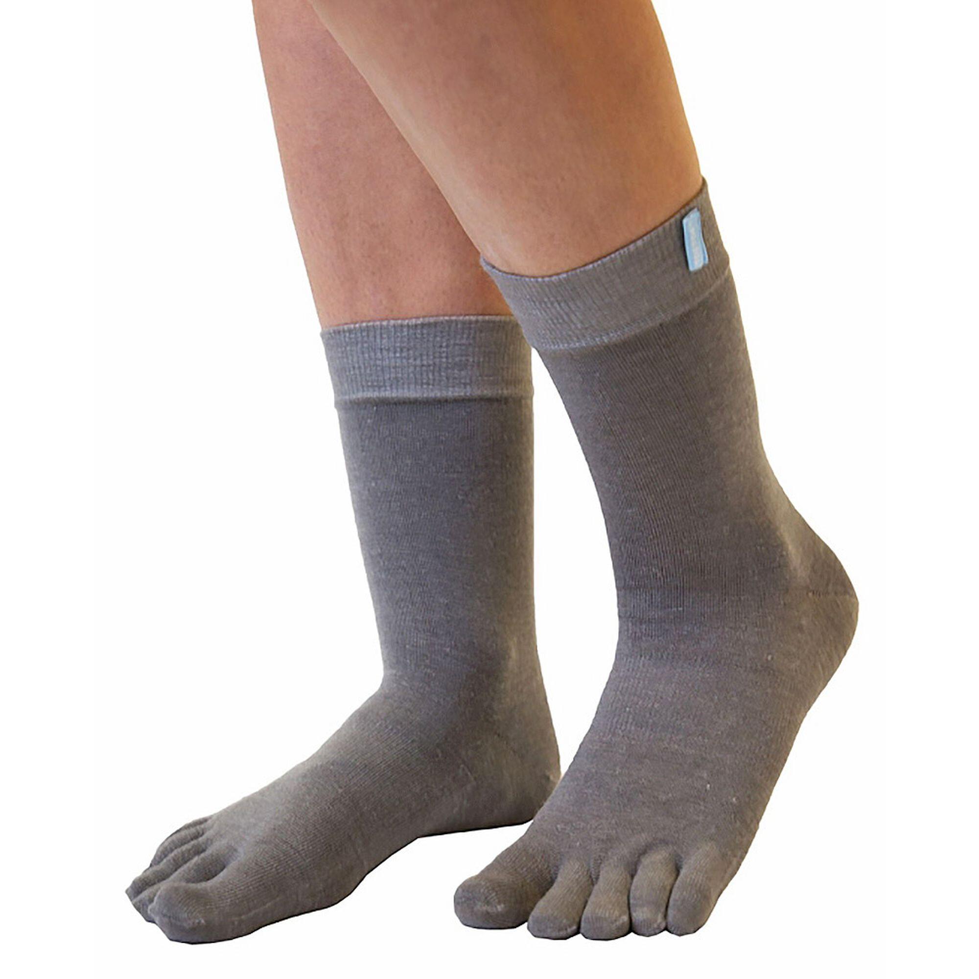 Unisex Toe Socks - 1 Pack Outdoor Wool Mid-Calf Toe Socks for Men and Women 4/5