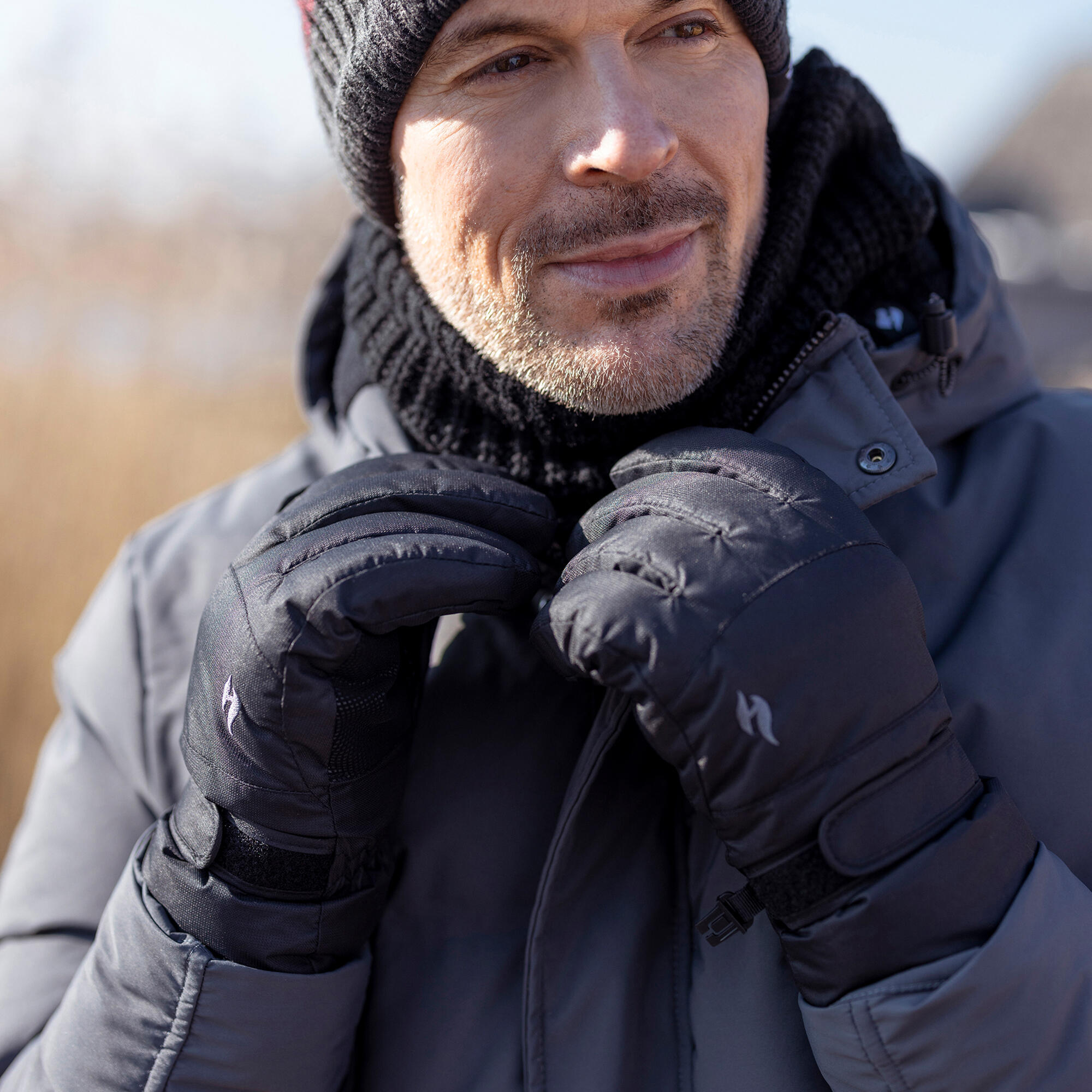 Mens Warm Padded Waterproof Insulated Thermal Ski Gloves 4/5