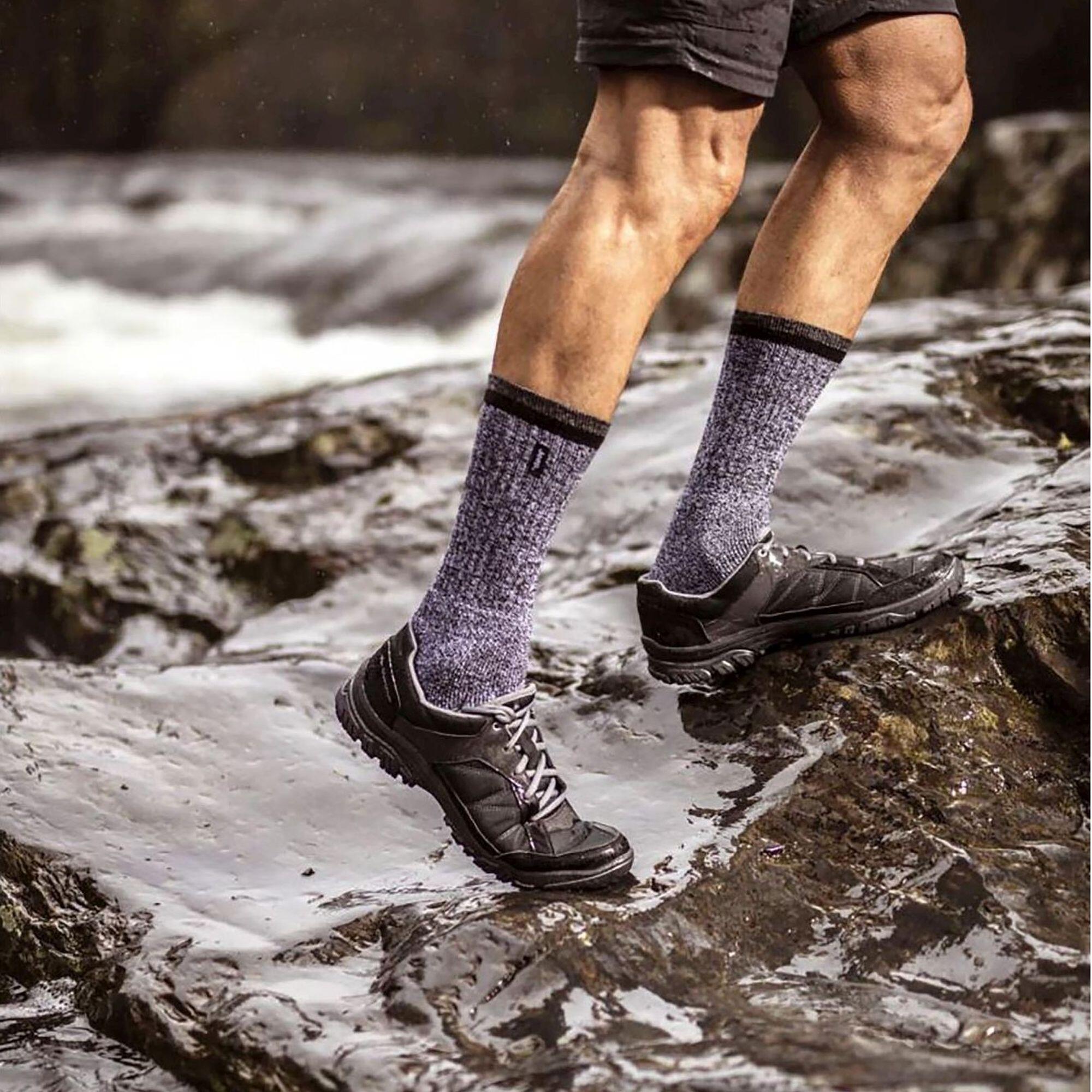 3 Pack Men's Heavy-Duty Poly Workwear Socks, Cushion Performance Boot Socks 3/4