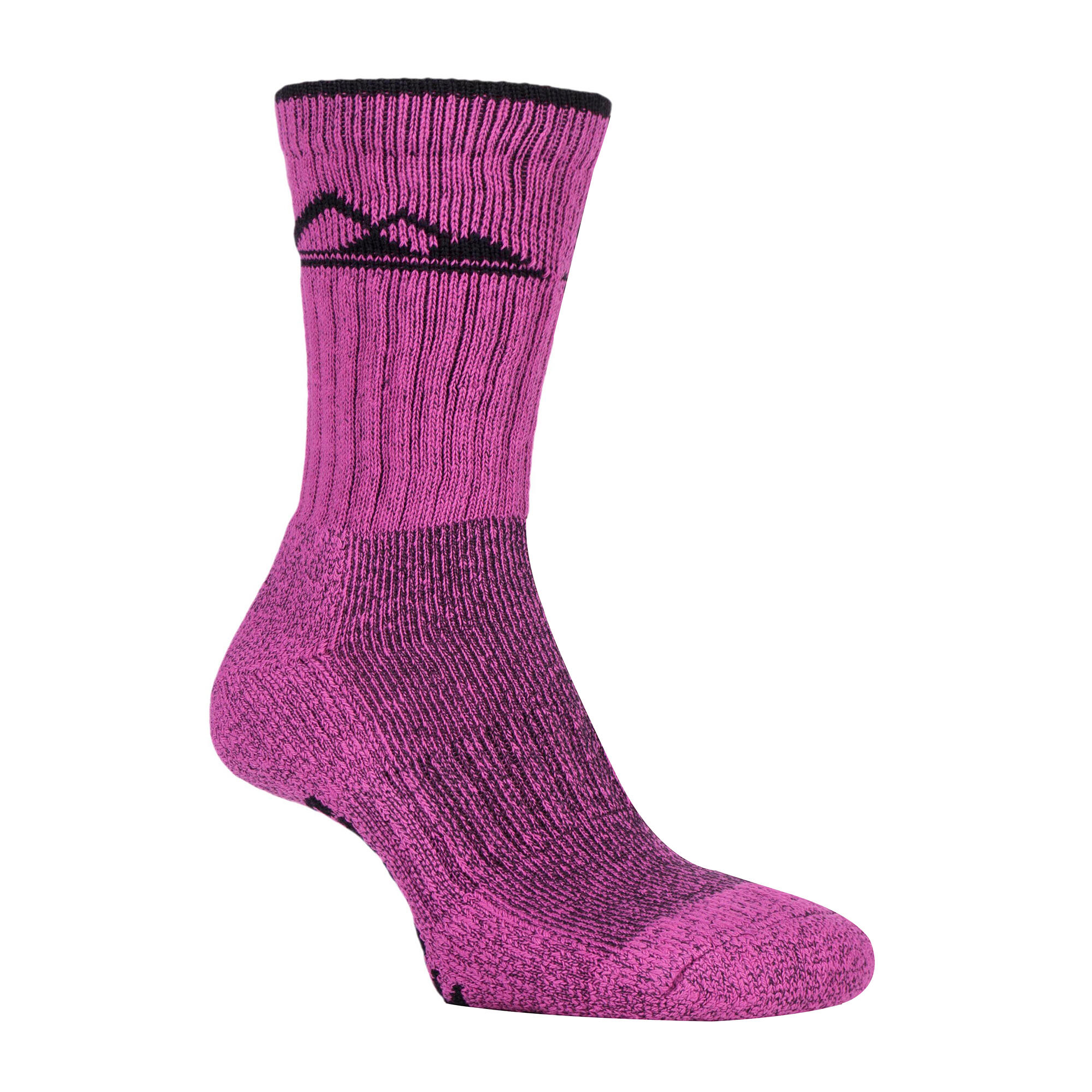 3 Pack Ladies Cushion Sole Outdoor Cotton Rich Hiking Socks 3/5