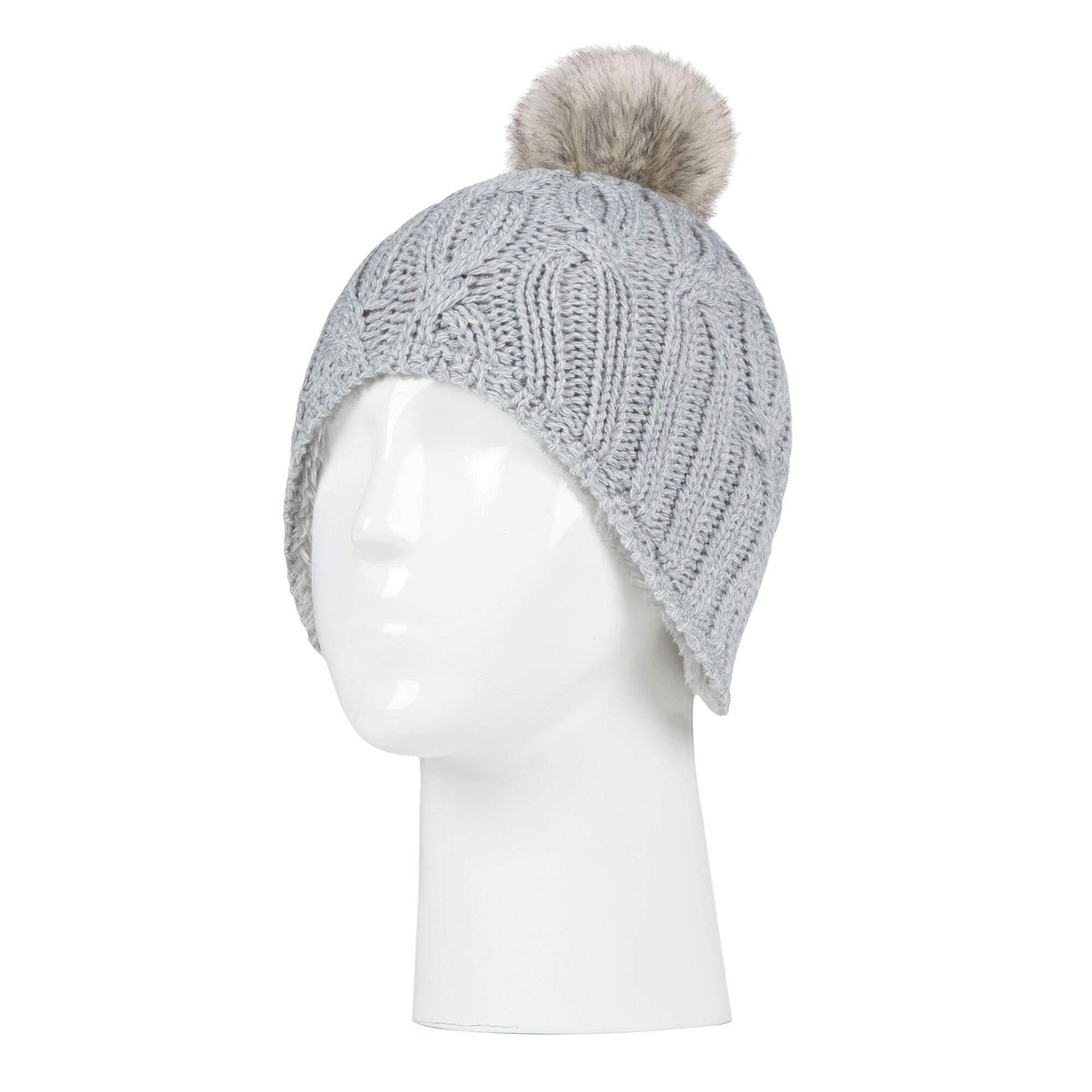 Heat Holders - Fille Bonnet Hiver Pompon Fourrure | Enfants Chaud Tricot Chapeau 3/4