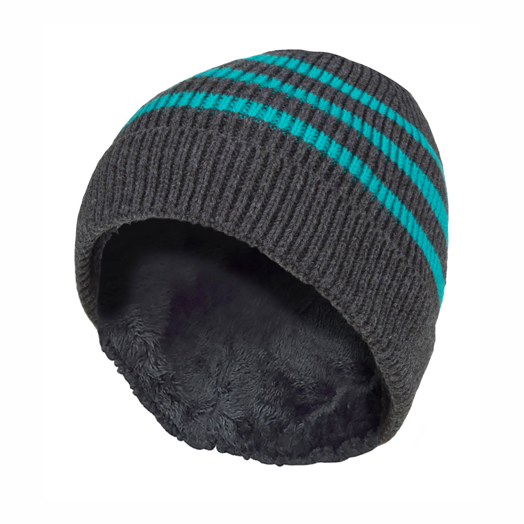 HEAT HOLDERS Boys Ribbed Knit Thermal Winter Hat with Drop Neck