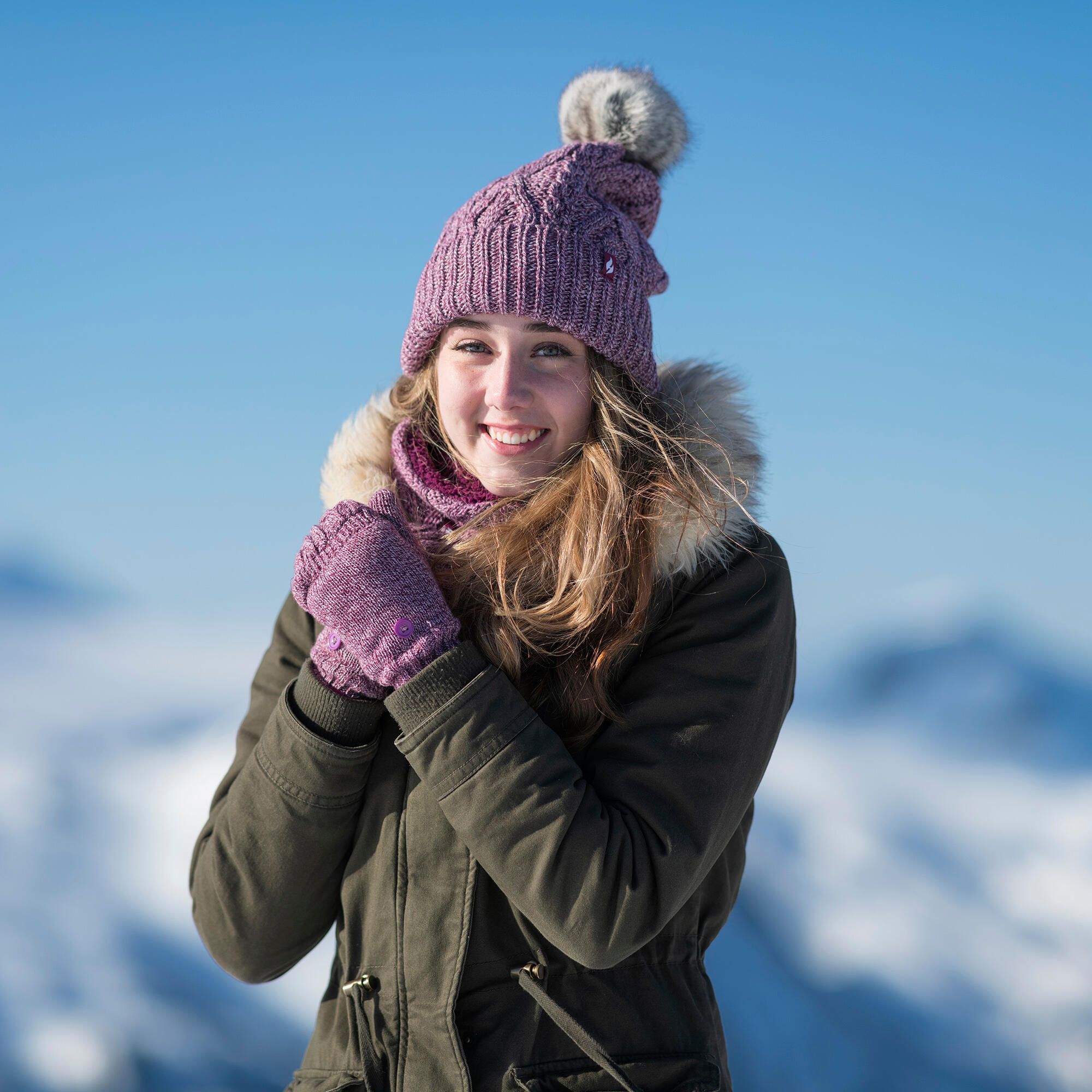 Heat Holders Damen Gefüttert Beanie Strickmütze mit Bommel und Fleecefutter 5/5