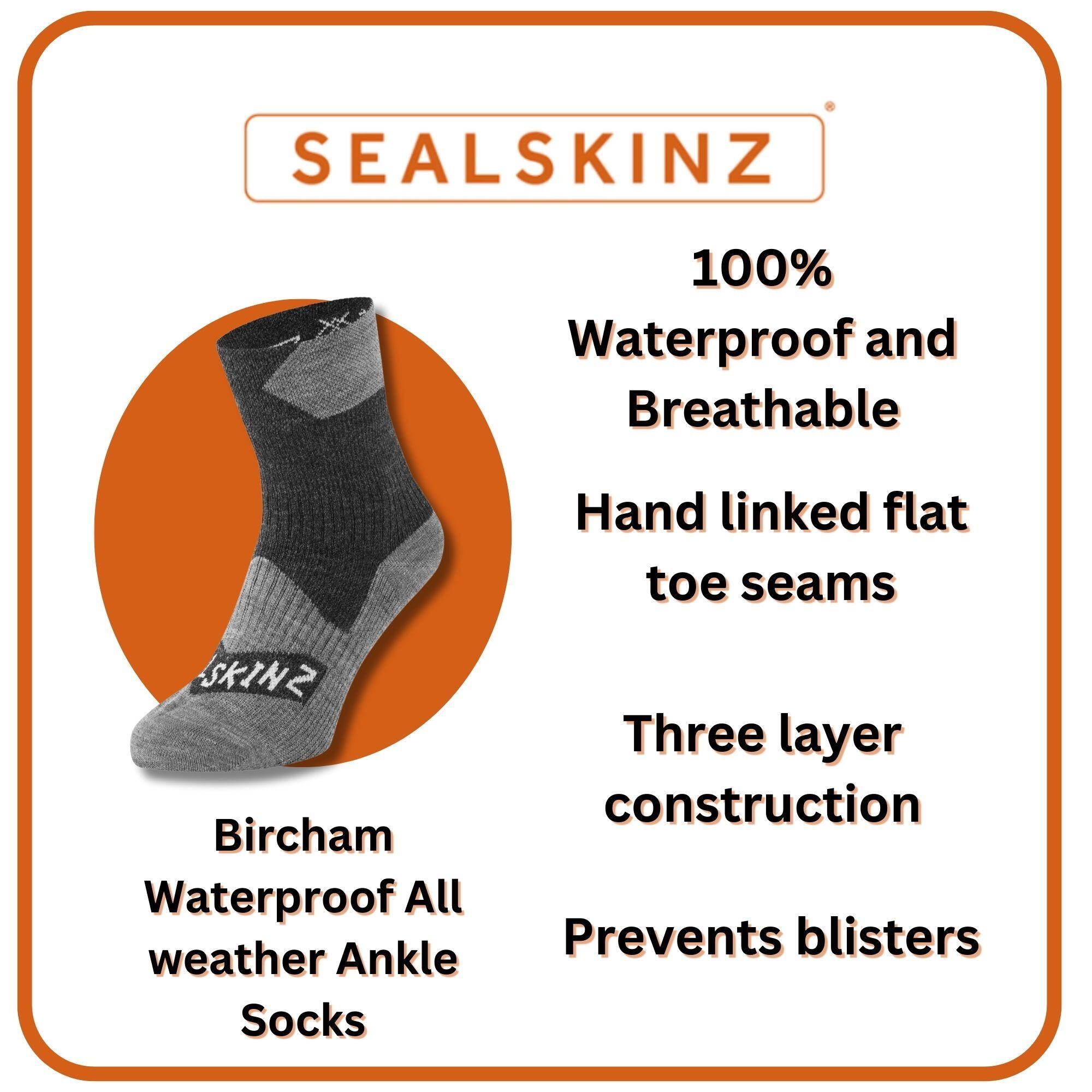 Ladies Waterproof All Weather Ankle Length Socks 3/5
